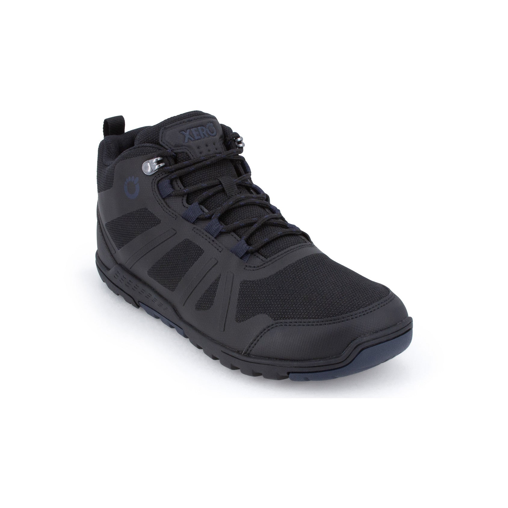 Daylite Hiker Fusion Men Black Barfußschuhe Wanderschuhe, allgemeine Ansicht. Leichte und komfortable Wanderschuhe in Schwarz, ideal für lange Wanderungen und Outdoor-Abenteuer. Erhältlich in unserem Onlineshop für Barfußschuhe.