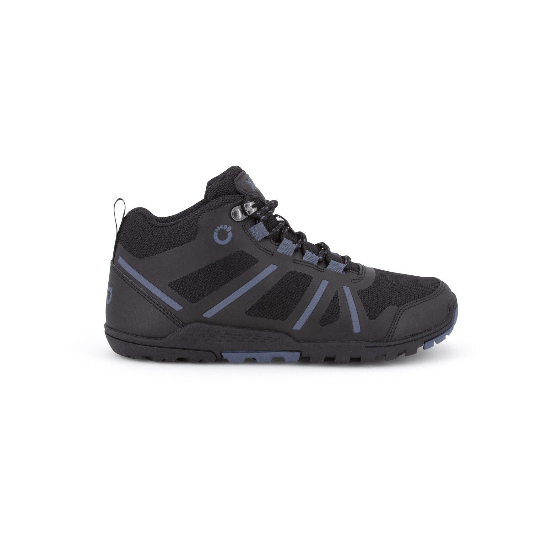 Daylite Hiker Fusion Women Black Barfußschuhe Wanderschuhe – Ansicht von der rechten Seite. Diese Schuhe bieten dir eine bequeme und natürliche Passform für Wanderungen, mit einem minimalistischen Design und hochwertiger Verarbeitung, die für Abenteuer im Freien optimiert sind.
Erhältlich in unserem Onlineshop für Barfußschuhe.
