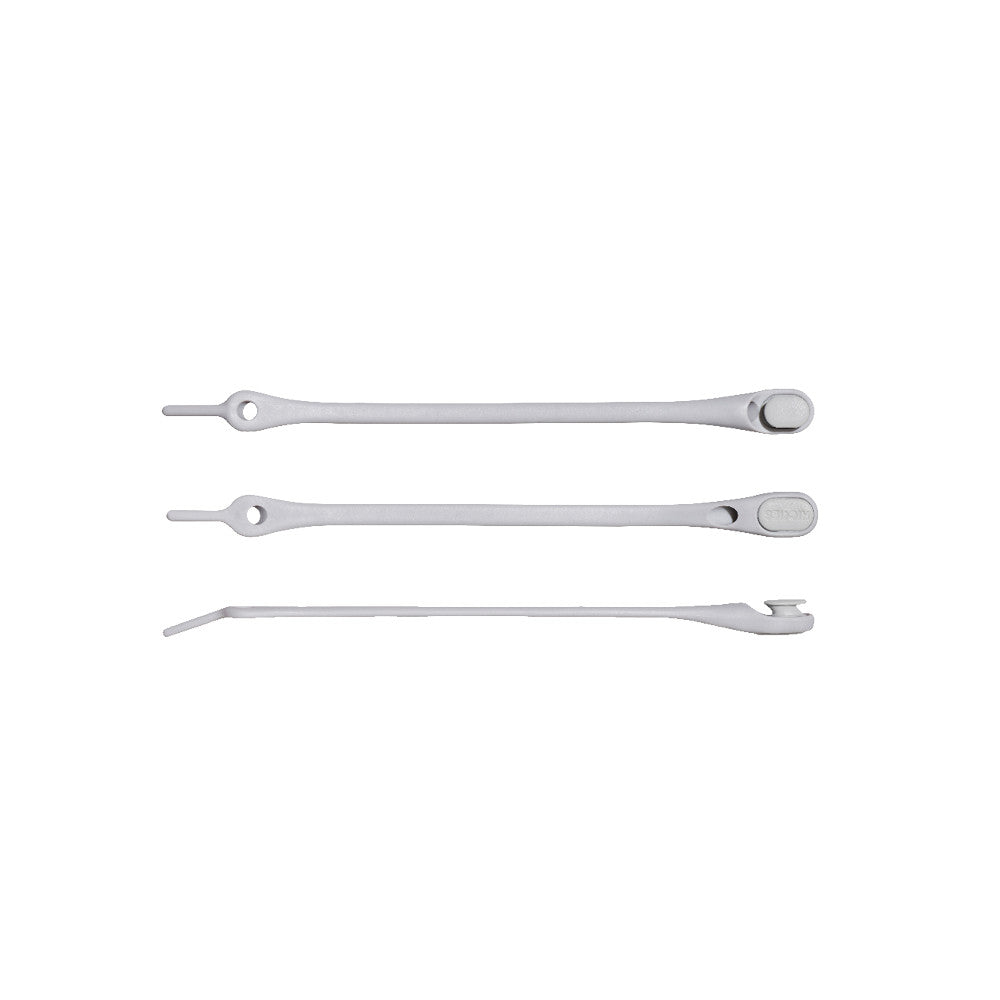 Hickies Schnürsystem in Grau – Elastische Schnürsenkel für Barfußschuhe und diverse andere Schuhe, erhältlich im Barfusswelten.de Barfußschuhe Onlineshop