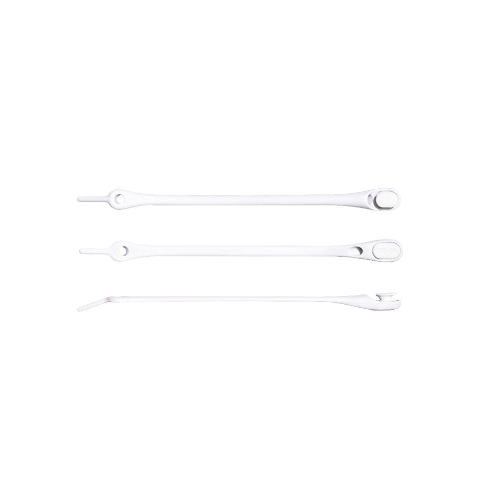 Hickies Schnürsystem in Weiß – Elastische Schnürsenkel für Barfußschuhe und verschiedene andere Schuhe, erhältlich im Barfusswelten.de Barfußschuhe Onlineshop