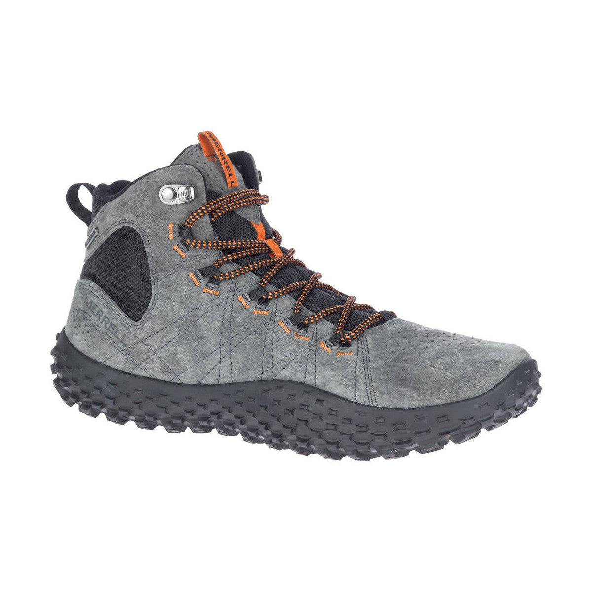 Merrell Wrapt Mid WP Barfußschuhe für Herren in Granitgrau, wasserdichte Wanderschuhe jetzt im Onlineshop erhältlich