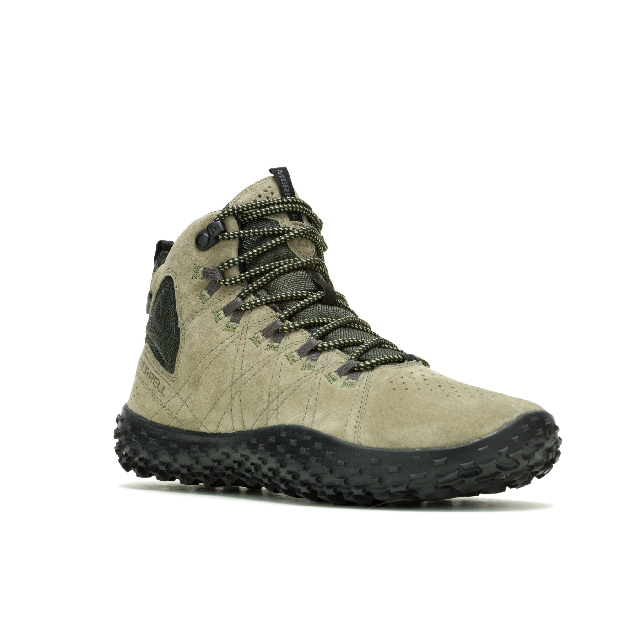 Merrell Wrapt Mid WP Barfußschuhe für Herren in Olive-Schwarz, wasserdichte Wanderschuhe jetzt im Onlineshop erhältlich