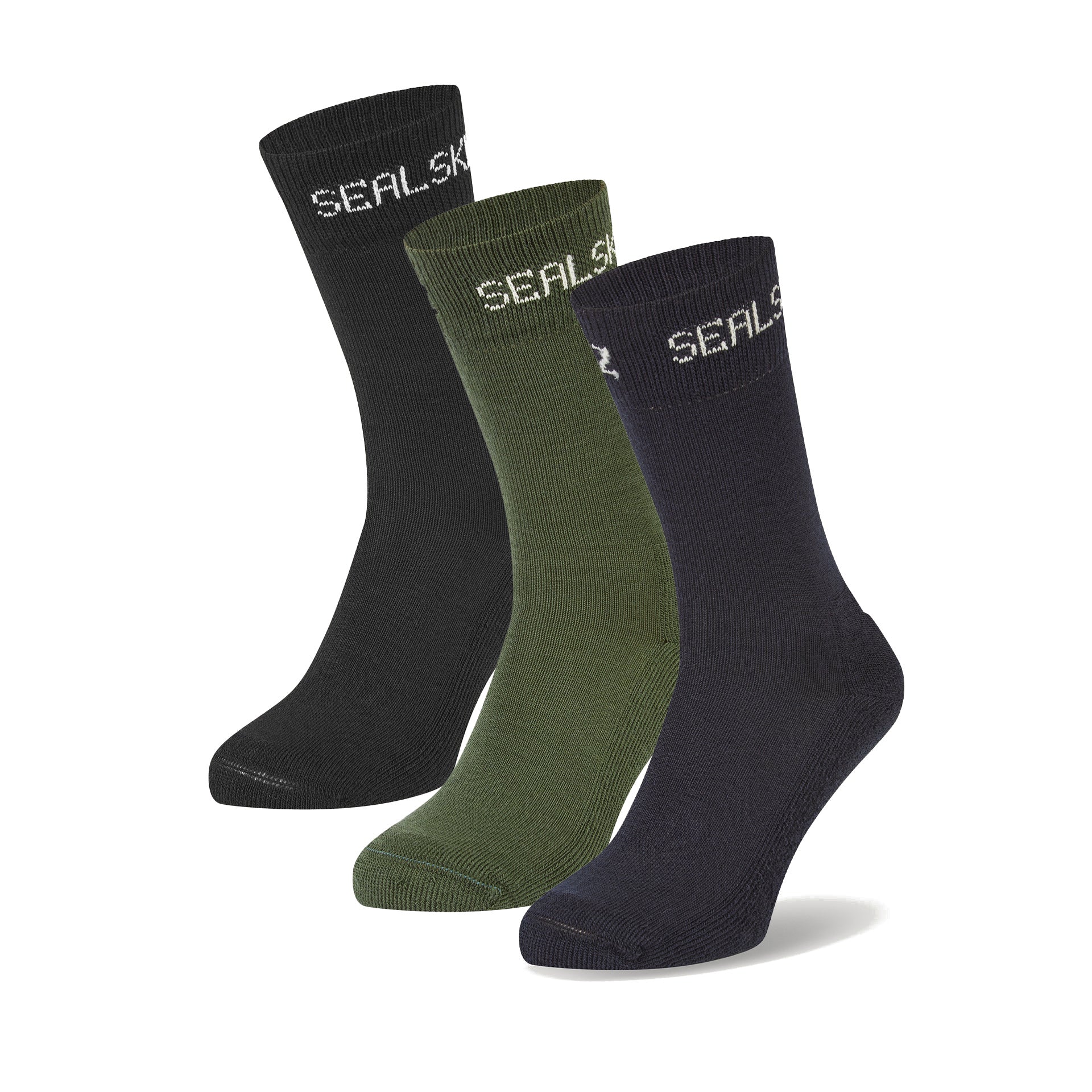 Sealskinz Suffield Merino Liner Socken im 3er-Pack, linke Ansicht, aus Merinowolle für Wärme und Feuchtigkeitsregulierung im Onlineshop für Barfußschuhe