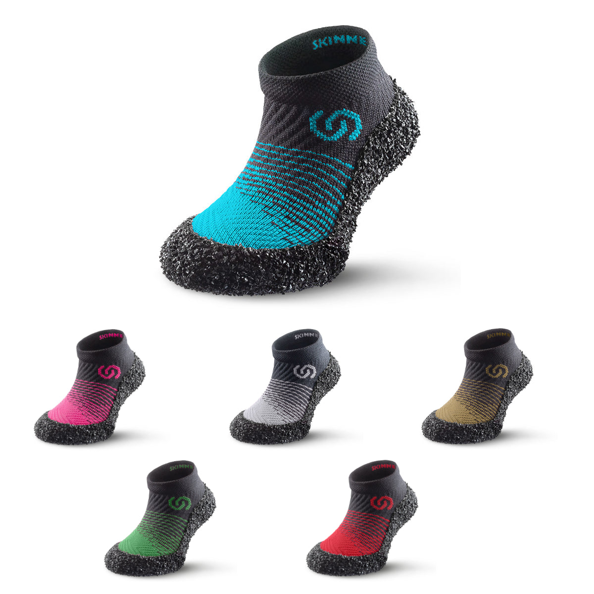 Skinners 2.0 KIDS Barfußschuhe in mehreren Farben, erhältlich in unserem Onlineshop für Barfußschuhe. Diese flexiblen Minimalschuhe fördern die natürliche Fußentwicklung von Kindern und bieten Komfort für Spiel und Alltag.