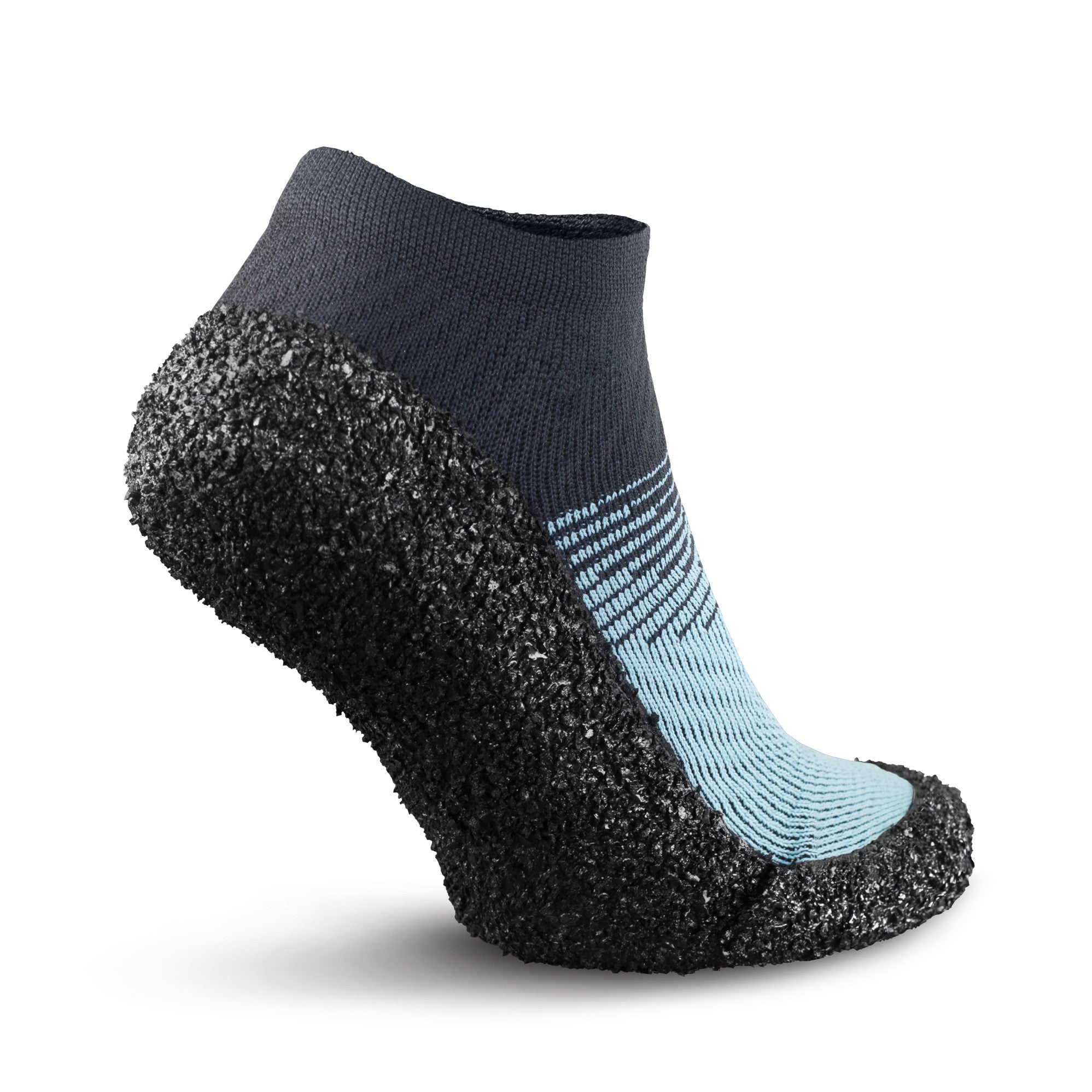Sockenschuhe Skinners 2.0 Comfort in Aqua, Rückansicht, erhältlich in unserem Onlineshop für Barfußschuhe. Das ergonomische Design und die flexible Sohle bieten hervorragenden Halt und Komfort für jede Bewegung, ideal für sportliche Aktivitäten und den Alltag.