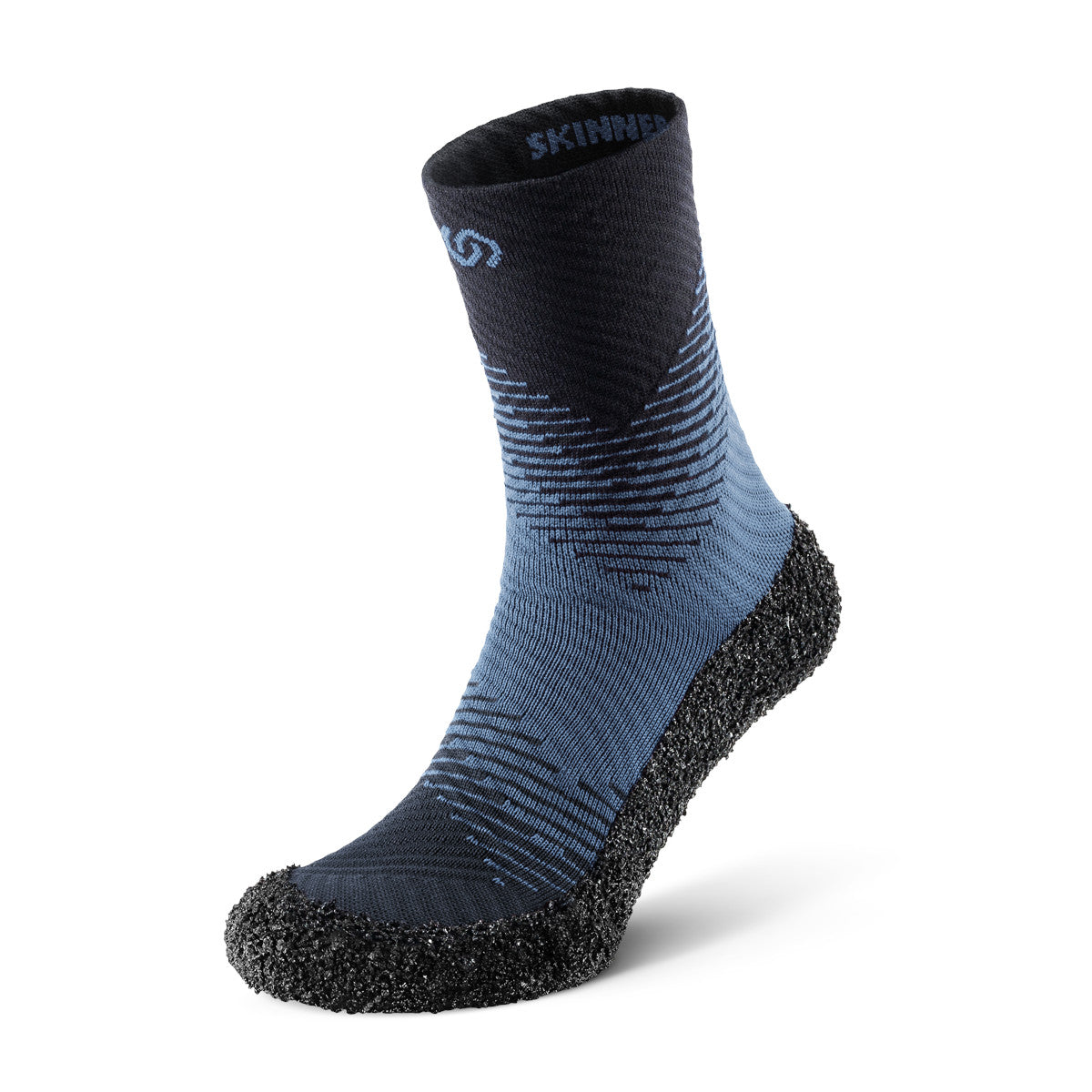Kompressionssocken Skinners 2.0 Compression in Pazifikblau, erhältlich in unserem Onlineshop für Barfußschuhe. Mit ihrer unterstützenden Kompression fördern die Socken die Blutzirkulation und bieten hervorragenden Komfort, ideal für sportliche Aktivitäten, Fitness und Erholung.