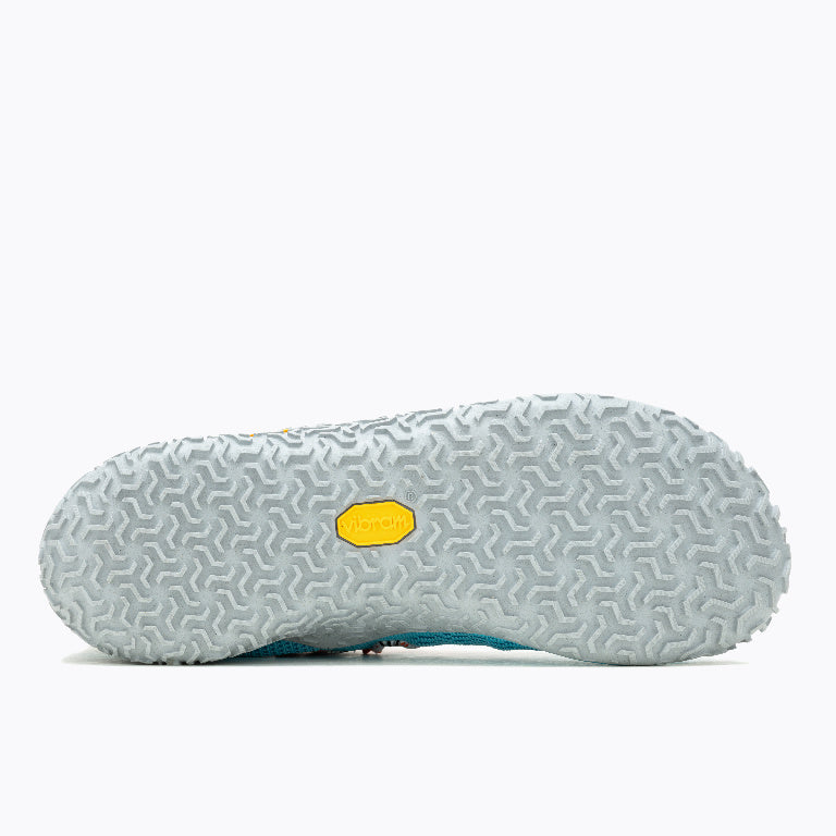 Barfußschuhe Trail Glove 7 GTX in Atoll High Rise für Damen, Ansicht von unten, erhältlich in unserem Onlineshop für Barfußschuhe. Die wasserdichte, griffige Sohle sorgt für sicheren Halt auf unterschiedlichen Oberflächen.