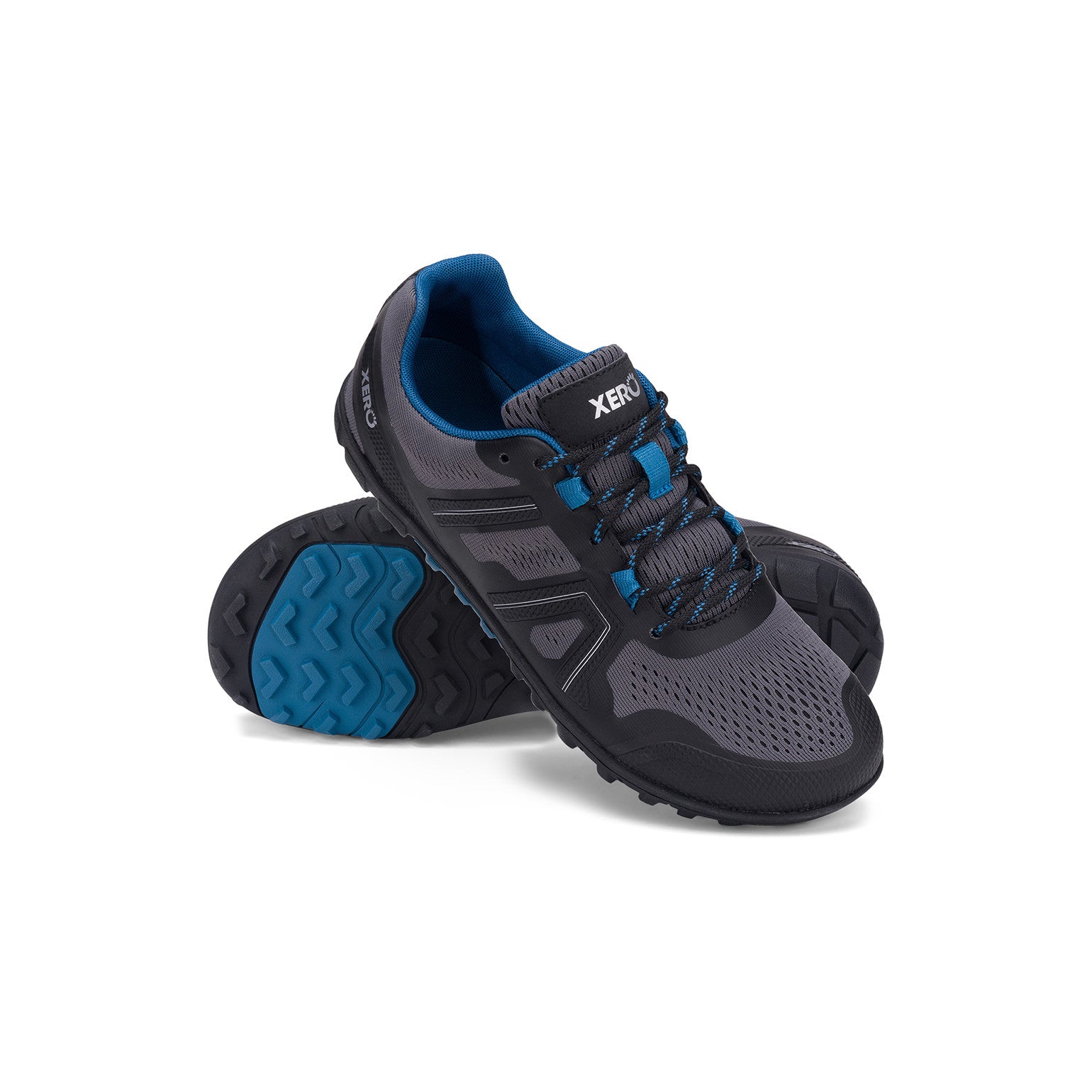 Xero Shoes Mesa Trail II Damen Barfußschuhe in dark gray sapphire als vielseitige Wanderschuhe im Onlineshop für Barfußschuhe