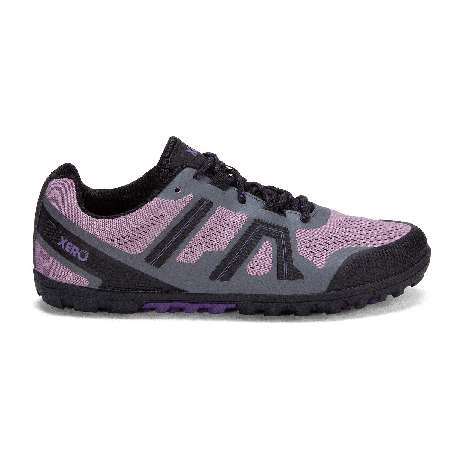 Xero Shoes Mesa Trail II Damen Barfußschuhe in Orchid, Wanderschuhe von rechts im Onlineshop für Barfußschuhe