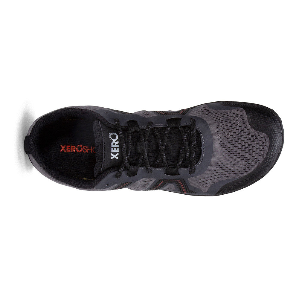 Xero Shoes Mesa Trail II Herren Barfußschuhe in Steel Gray Orange, Wanderschuhe von oben im Onlineshop für Barfußschuhe