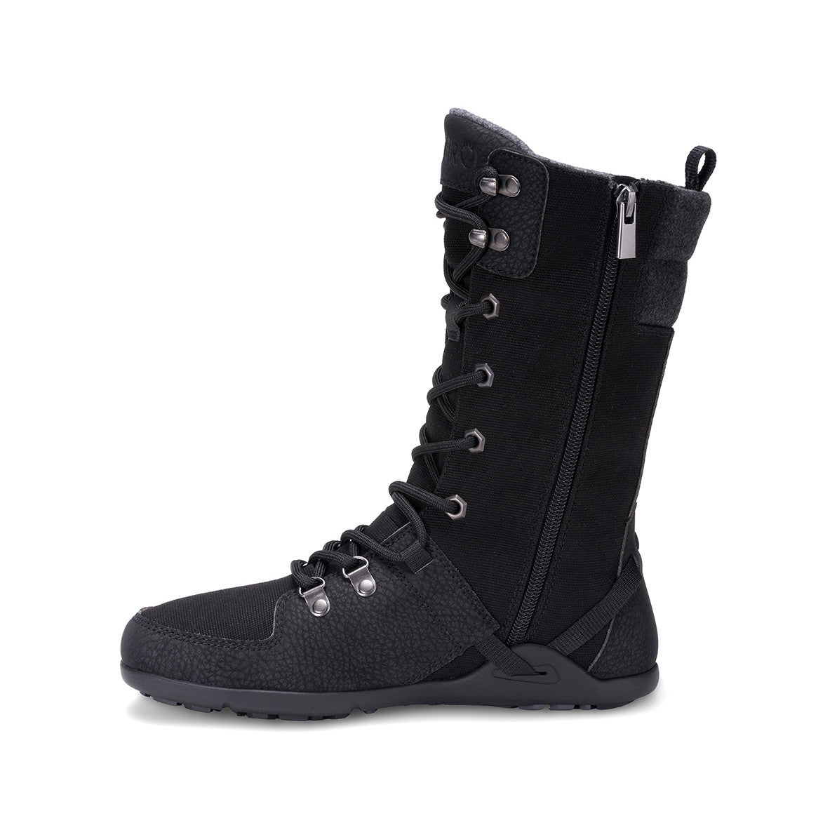 Xero Shoes Mika Barfußschuhe Winterschuhe in Schwarz von der linken Seite im Onlineshop für Barfußschuhe