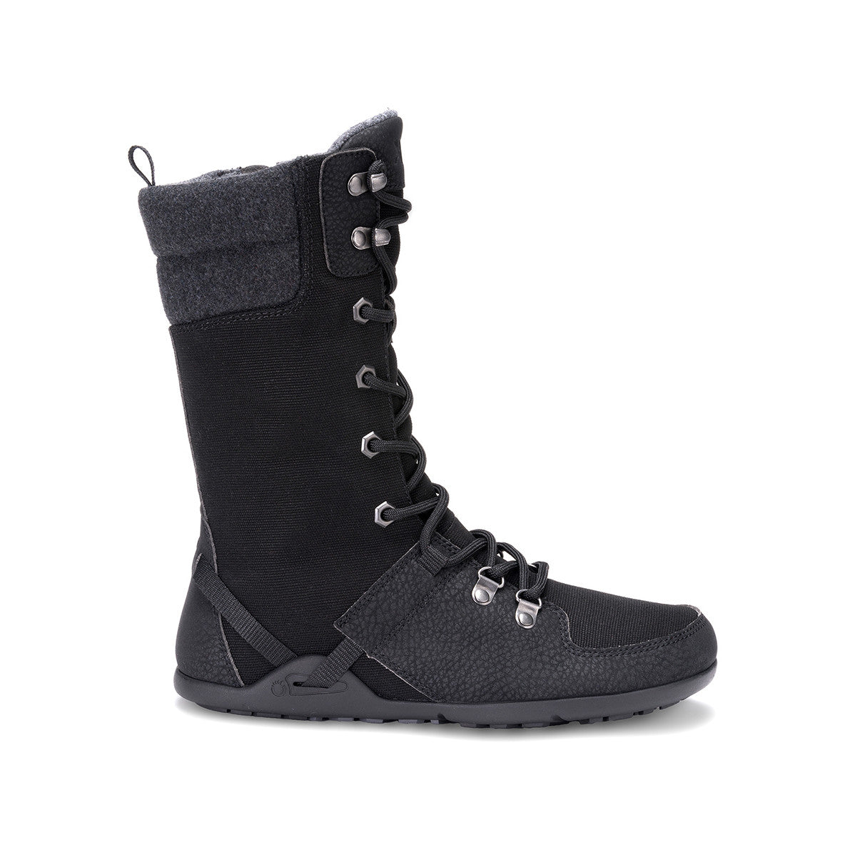 Xero Shoes Mika Barfußschuhe Winterschuhe in Schwarz von der rechten Seite im Onlineshop für Barfußschuhe