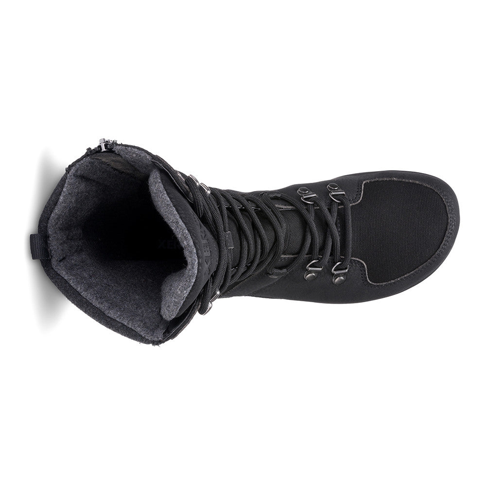 Xero Shoes Mika Barfußschuhe Winterschuhe in Schwarz von oben im Onlineshop für Barfußschuhe, ideal für den Winter