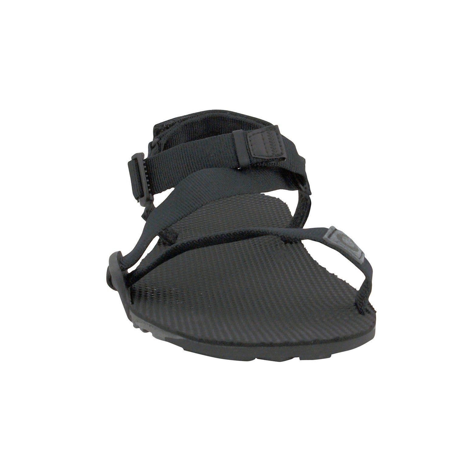 Xero Shoes Naboso Trail Barfußschuhe Sandalen in Schwarz von vorne im Onlineshop für Barfußschuhe