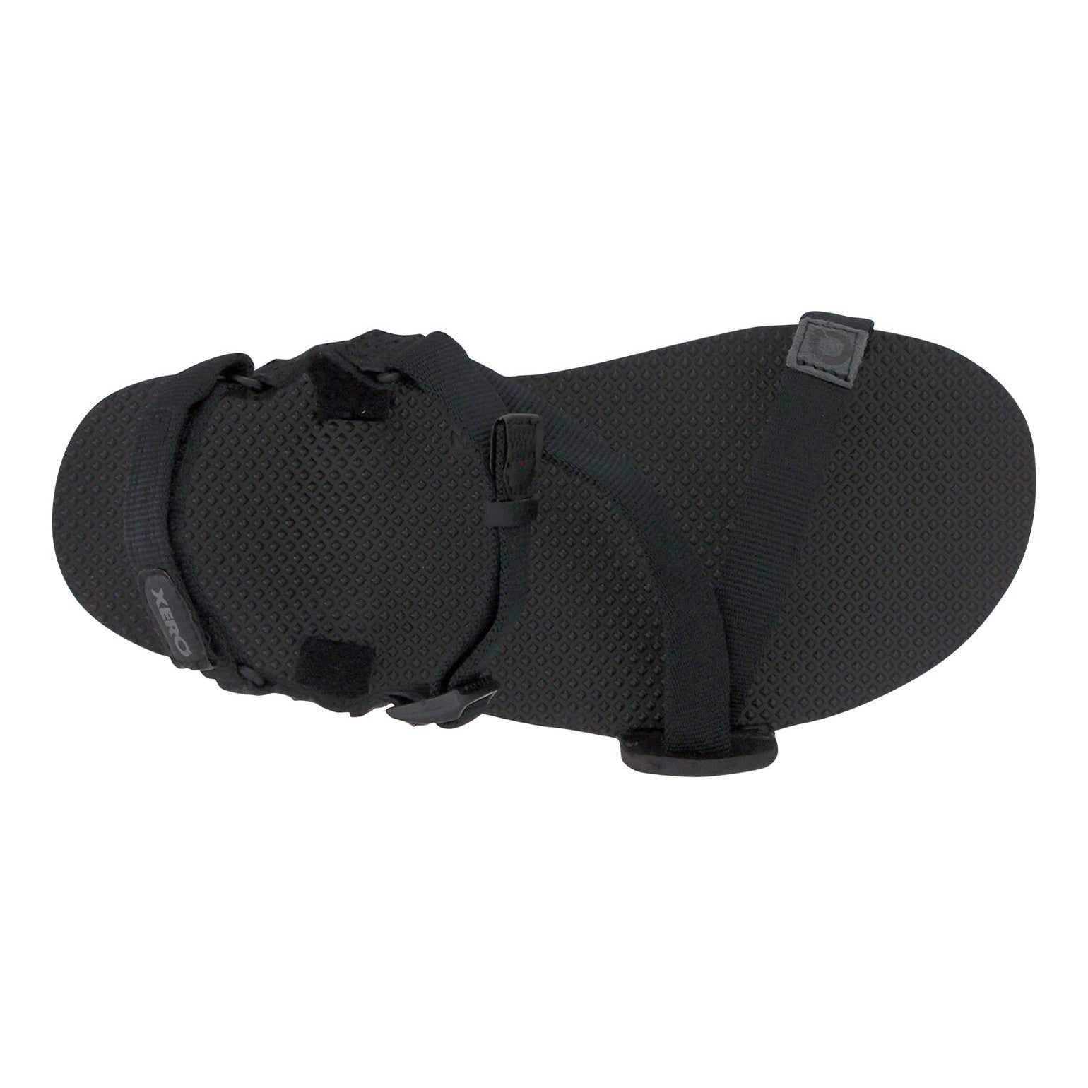 Xero Shoes Naboso Trail Barfußschuhe Sandalen in Schwarz von oben im Onlineshop für Barfußschuhe