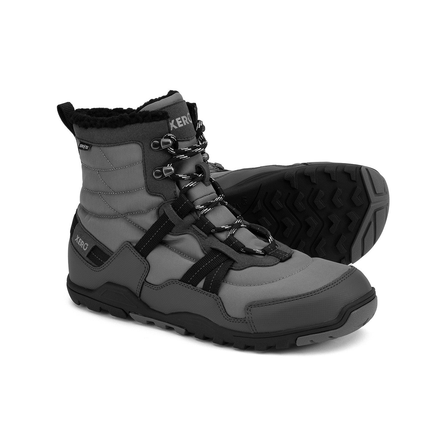 Xero Shoes Alpine Men Asphalt Black Barfußschuhe Schneestiefel für den Winter. Leichter, warmer Schuh für Outdoor-Aktivitäten bei kaltem Wetter. Erhältlich in unserem Onlineshop für Barfußschuhe.