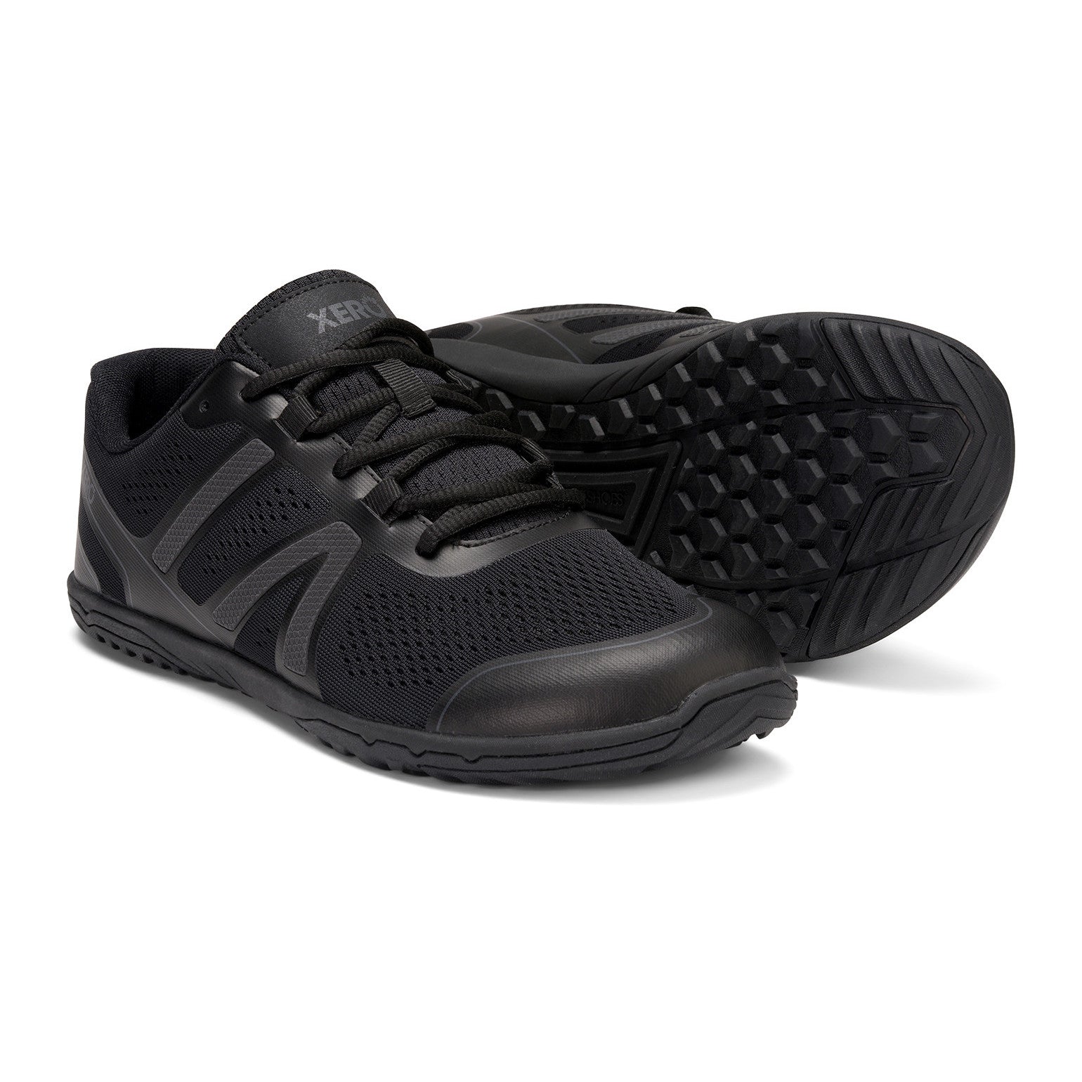 Xero Shoes HFS II in Black Asphalt für Herren, vielseitige und atmungsaktive Barfuß-Laufschuhe für Alltag und Sport, erhältlich im Onlineshop für Barfußschuhe