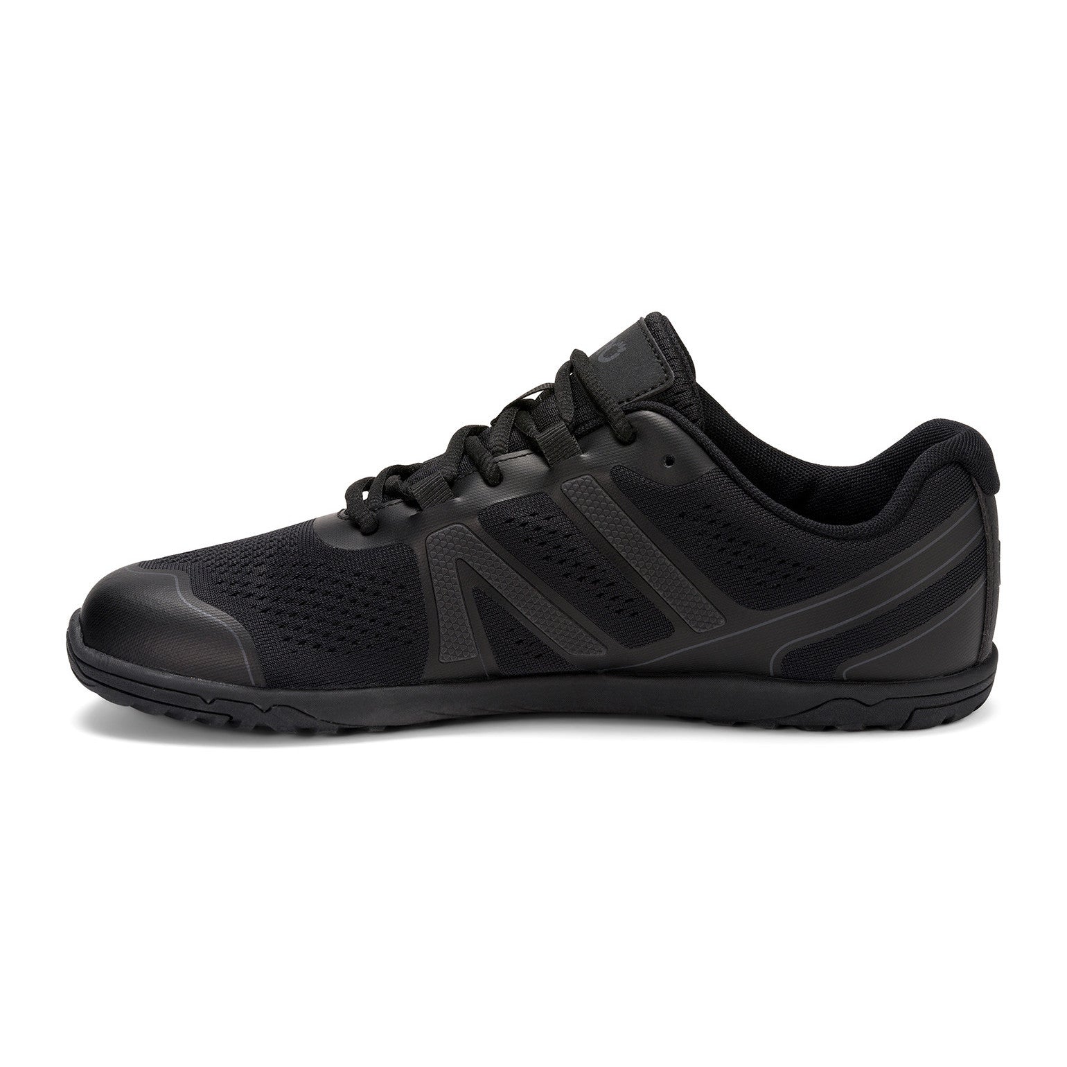 Xero Shoes HFS II in Black Asphalt für Herren, seitliche Ansicht links, leichte und komfortable Barfuß-Laufschuhe, verfügbar im Onlineshop für Barfußschuhe