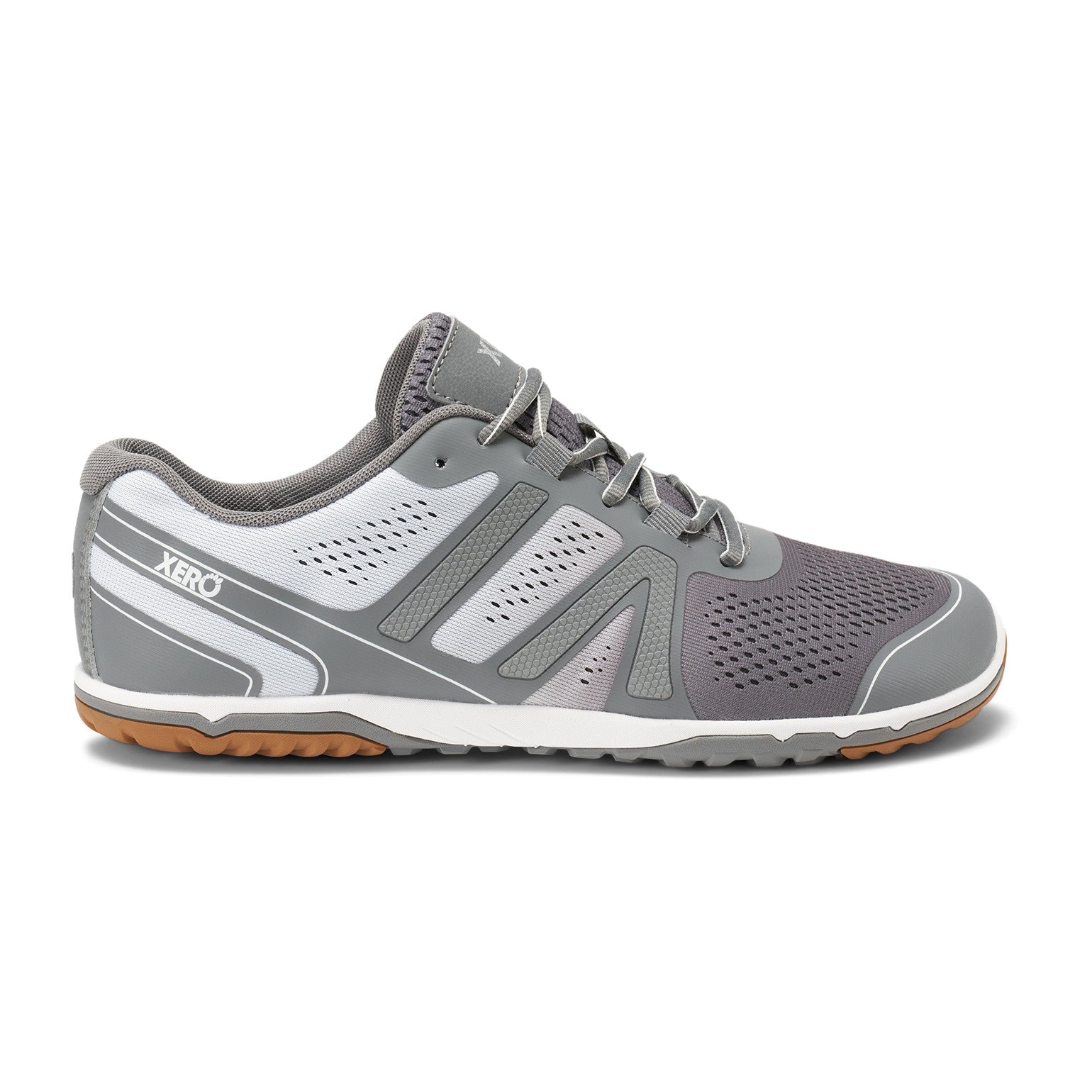 Xero Shoes HFS II 2 Barfußschuhe für Herren in Grau-Weiß, Laufschuhe im Onlineshop, rechte Ansicht.