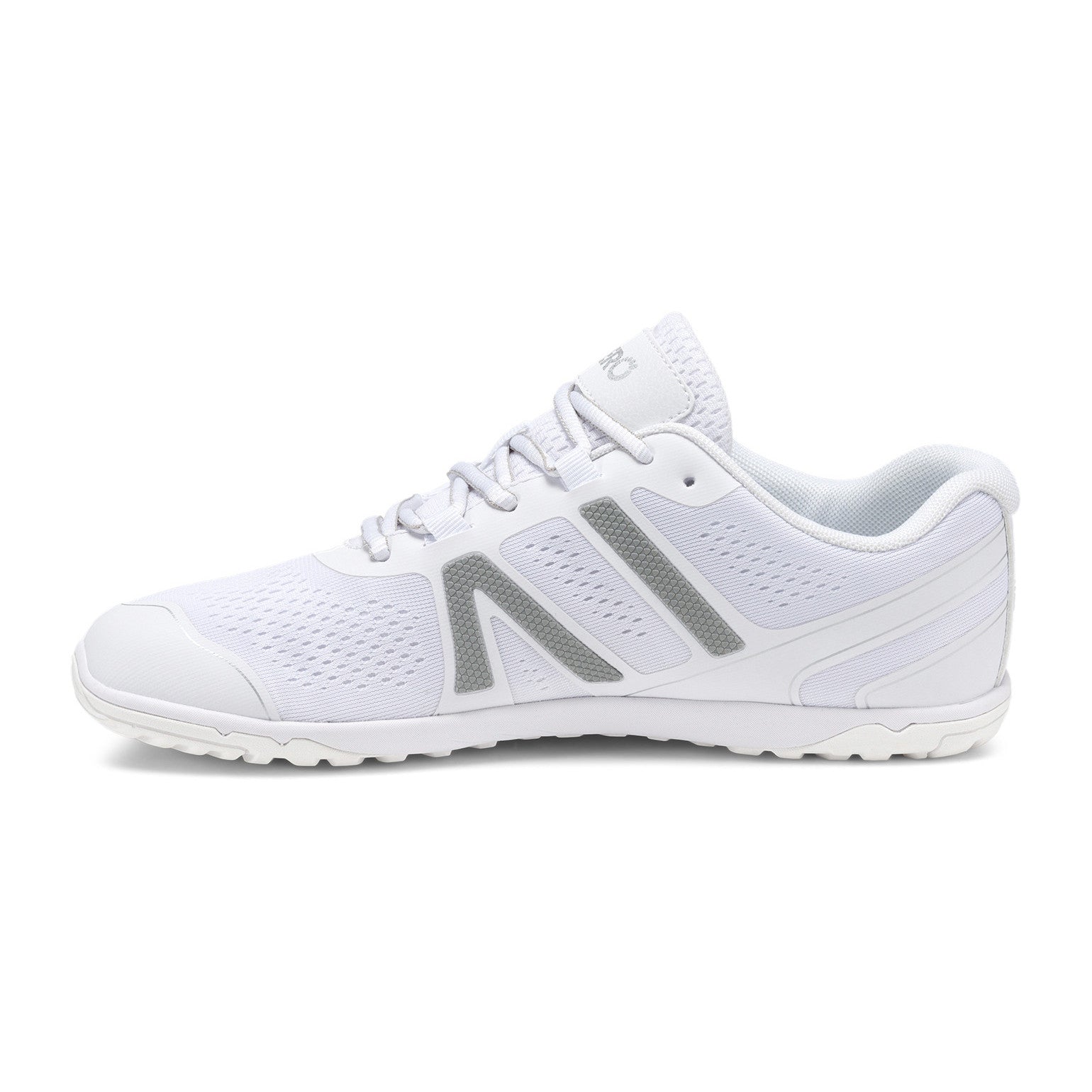 Herren-Barfußschuh Xero Shoes HFS II in Weiß, linker Sneaker für Laufen und Alltag, erhältlich in unserem Onlineshop für Barfußschuhe