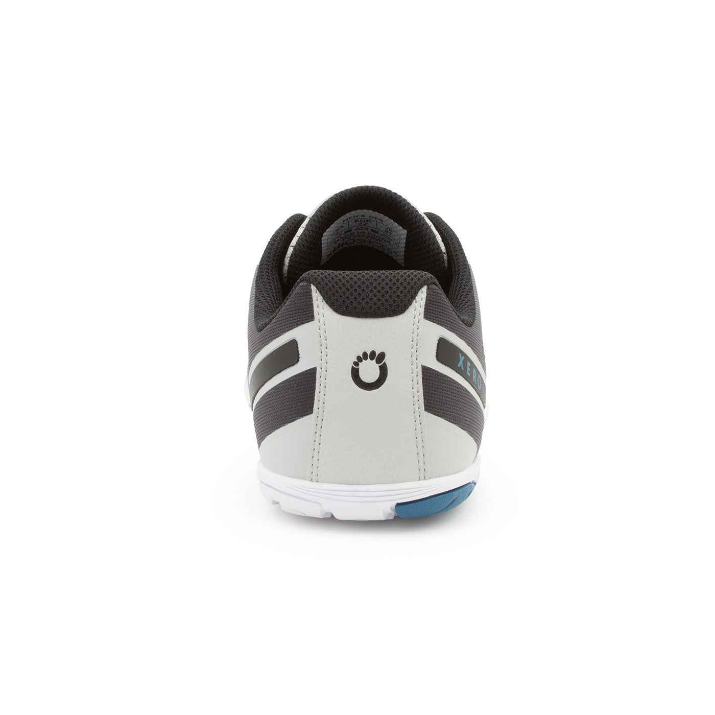 Xero Shoes HFS Sneaker in Dawn Gray für Herren, Rückansicht, strapazierfähige Laufschuhe im Onlineshop für Barfußschuhe.