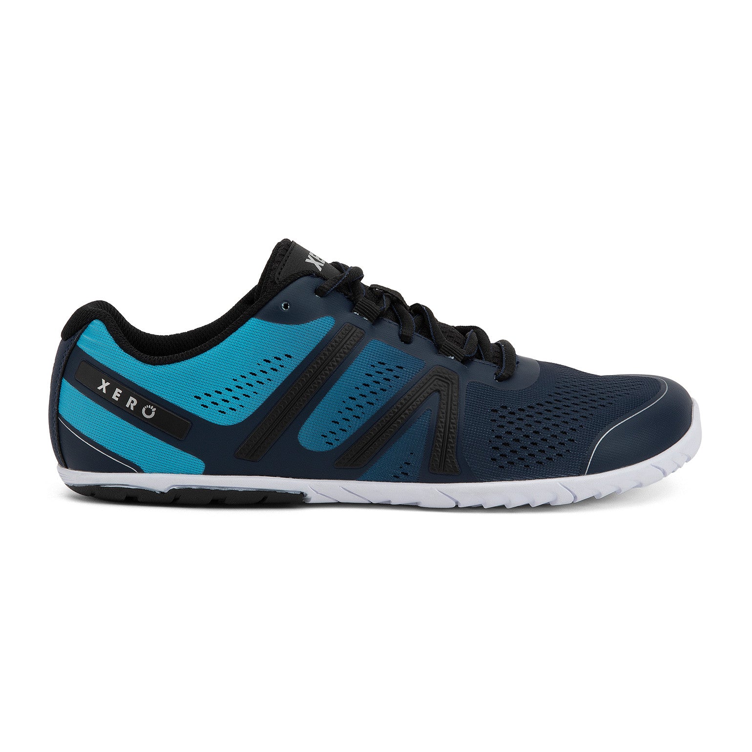 Xero Shoes HFS Sneaker in Navy/Scuba Blue für Herren, rechte Ansicht, leichte Laufschuhe im Onlineshop für Barfußschuhe.
