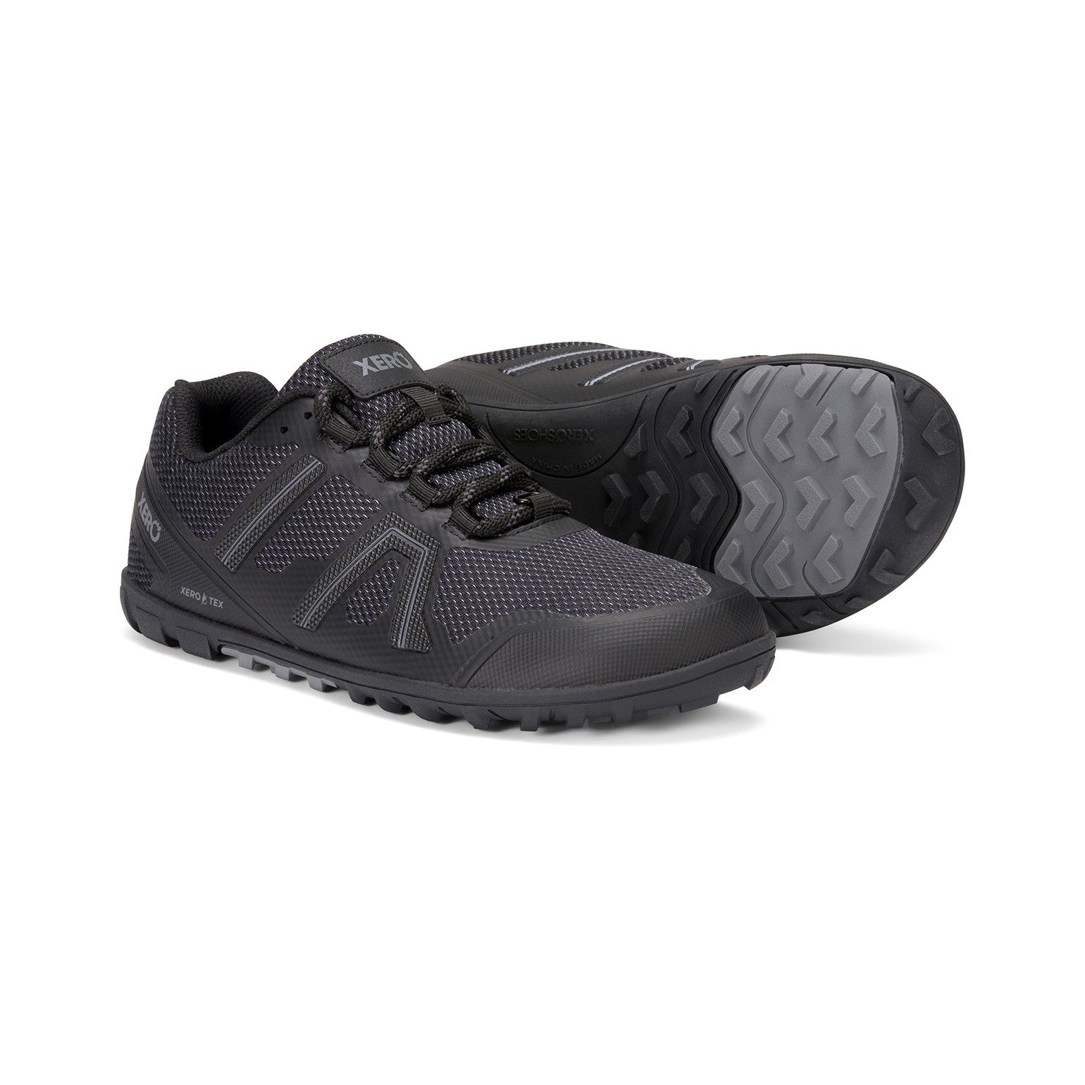 Xero Shoes Mesa Trail WP Damen Barfußschuhe in Schwarz, wasserdichte Wanderschuhe, erhältlich im Onlineshop für Barfußschuhe