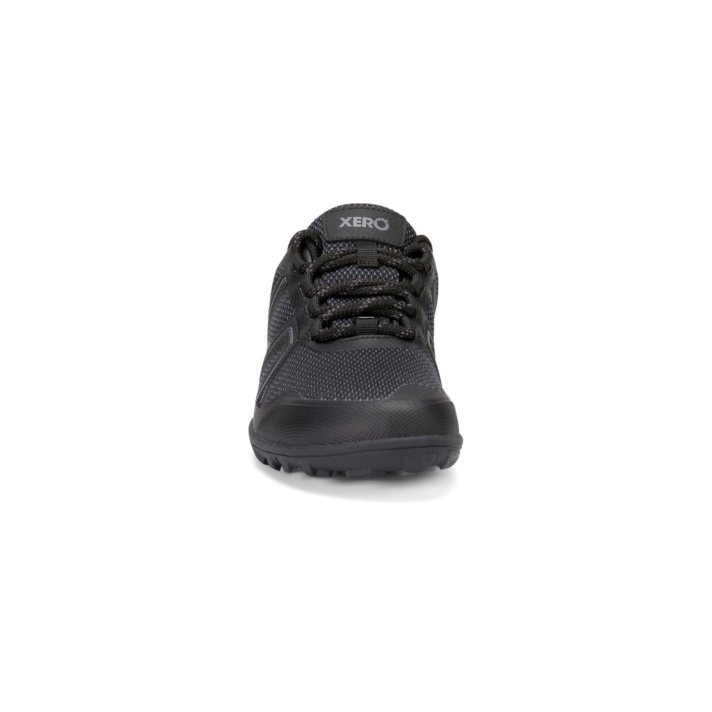 Xero Shoes Mesa Trail WP Damen Barfußschuhe, schwarz, wasserdichte Wanderschuhe, Vorderansicht im Onlineshop für Barfußschuhe