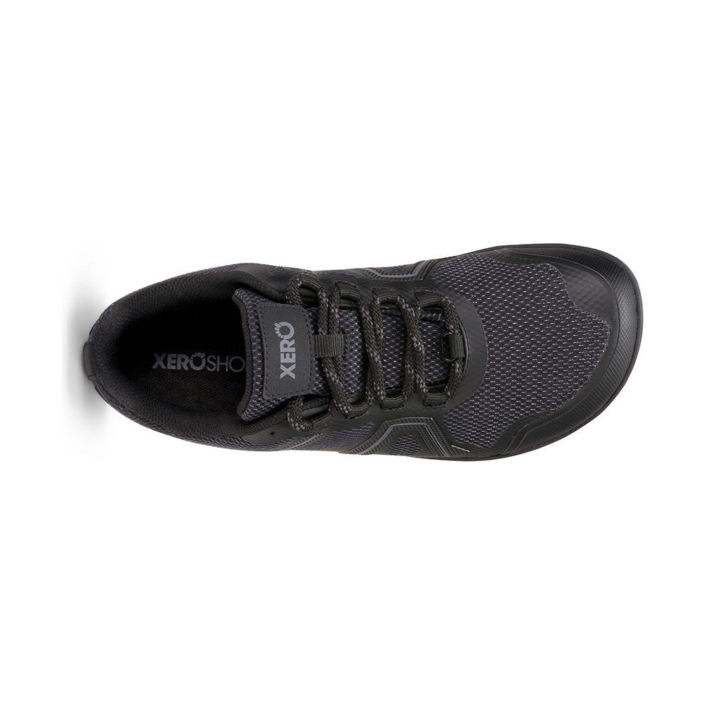 Xero Shoes Mesa Trail WP wasserdichte Barfußschuhe für Damen in Schwarz von oben im Onlineshop für Barfußschuhe, optimal zum Wandern