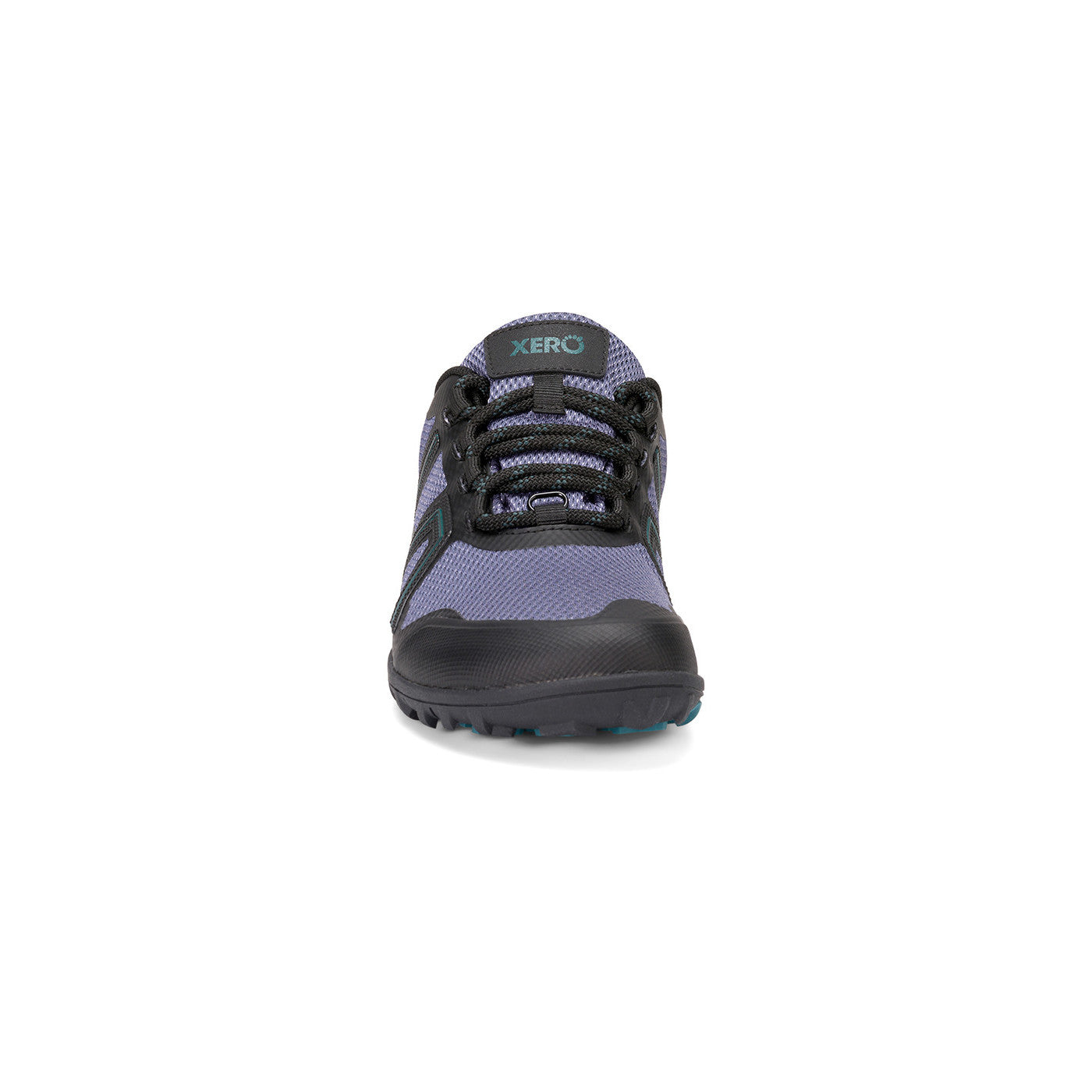 Xero Shoes Mesa Trail WP wasserdichte Barfußschuhe für Damen in Grau-Schwarz von vorne im Onlineshop für Barfußschuhe, ideal zum Wandern