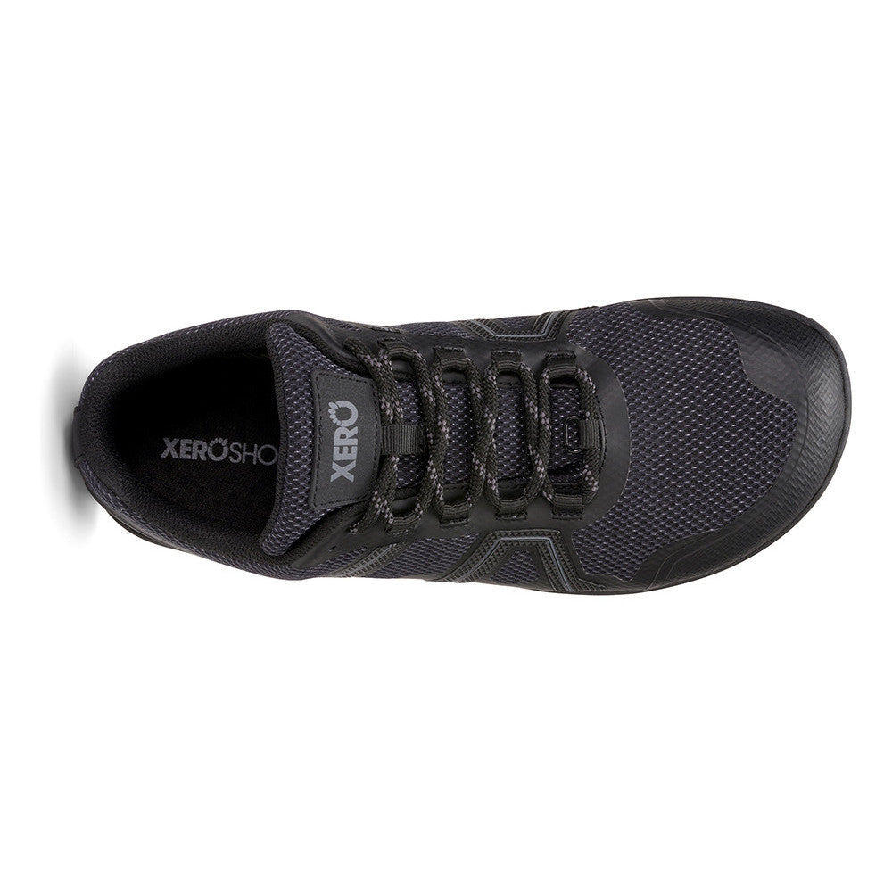 Xero Shoes Mesa Trail WP wasserdichte Barfußschuhe für Herren in Schwarz von oben im Onlineshop für Barfußschuhe, ideal zum Wandern