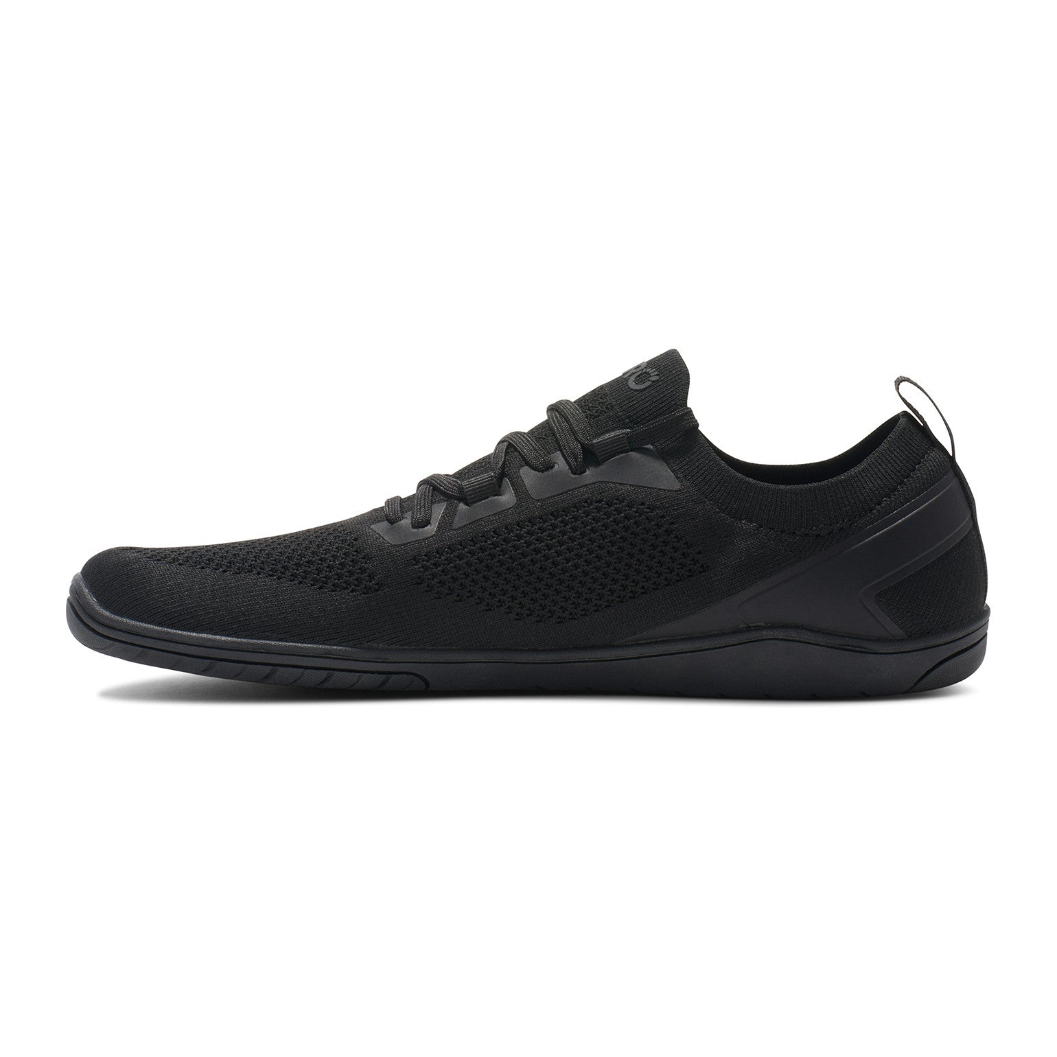 Xero Shoes Nexus Knit Sneaker in Schwarz für Herren, linke Seitenansicht, atmungsaktiv und flexibel, ideal für unseren Onlineshop für Barfußschuhe.