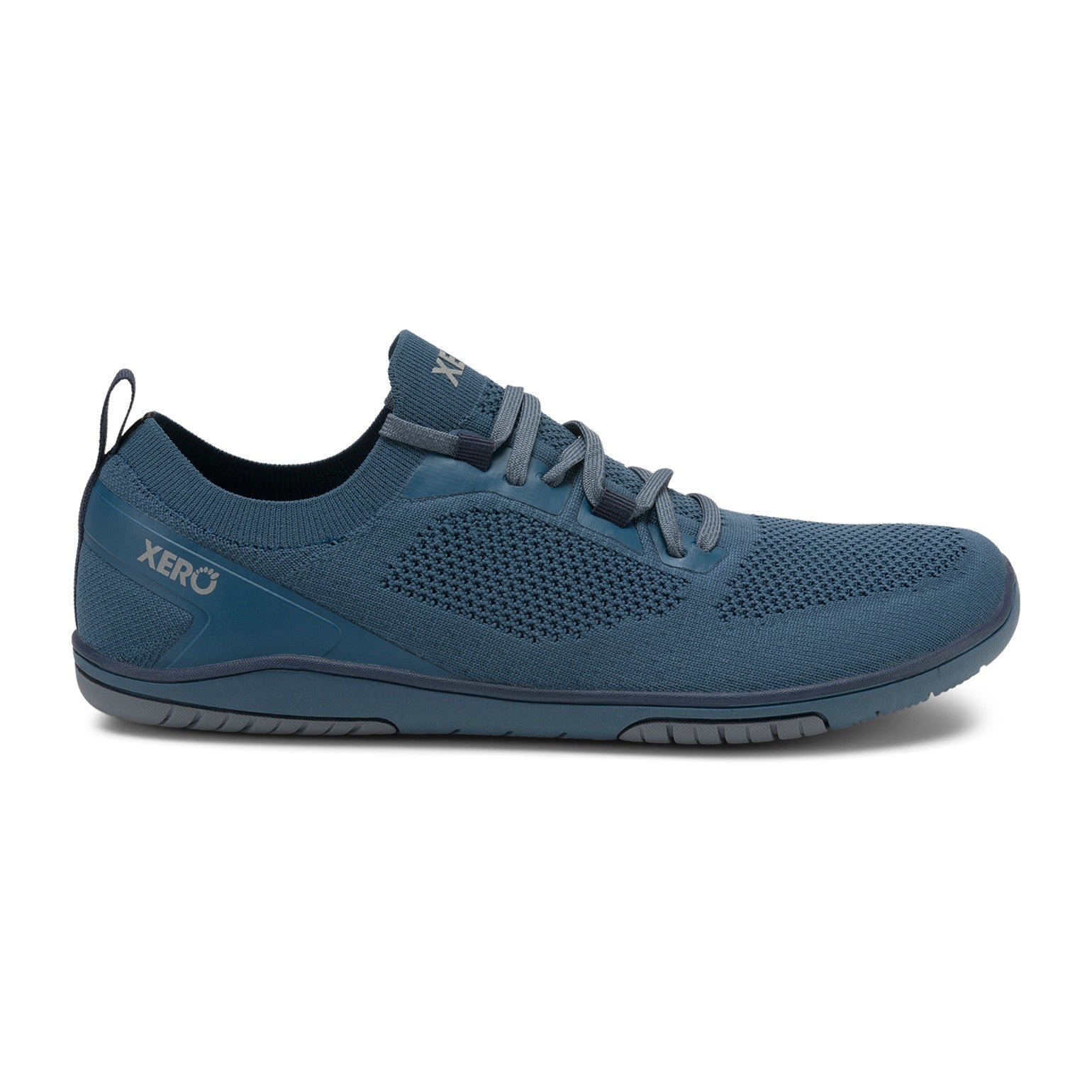 Xero Shoes Nexus Knit Men Orion Blue, Seitenansicht rechts. Bequeme Herren-Sneaker und Barfußschuhe in unserem Onlineshop.