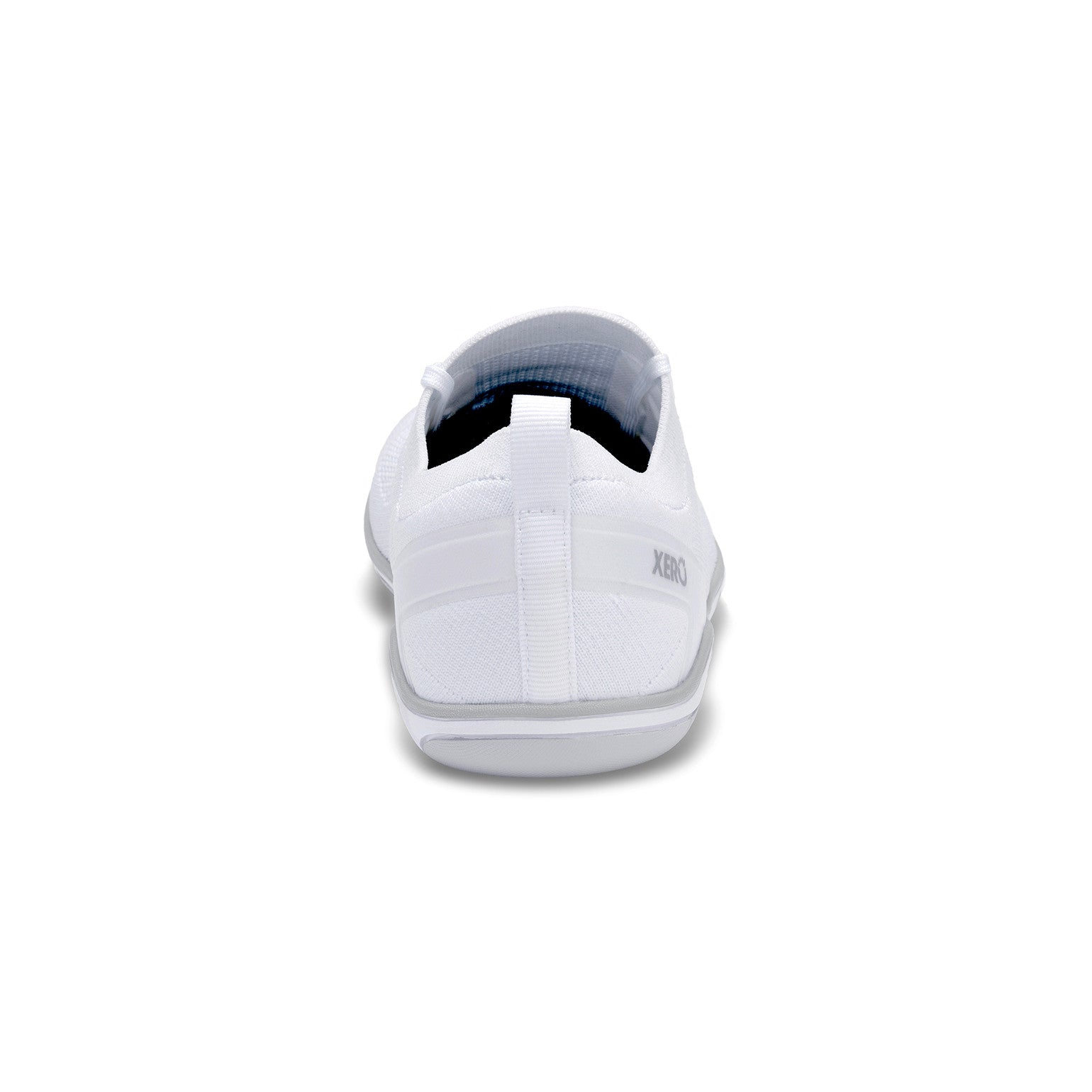 Xero Shoes Nexus Knit Men White, Rückansicht. Atmungsaktive Herren-Sneaker und Barfußschuhe in unserem Onlineshop.