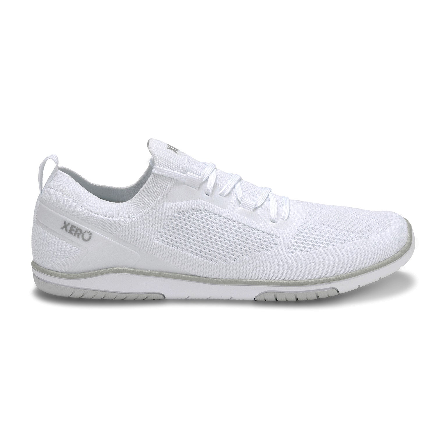Xero Shoes Nexus Knit Men White, Seitenansicht rechts. Leichte Herren-Sneaker und Barfußschuhe in unserem Onlineshop.
