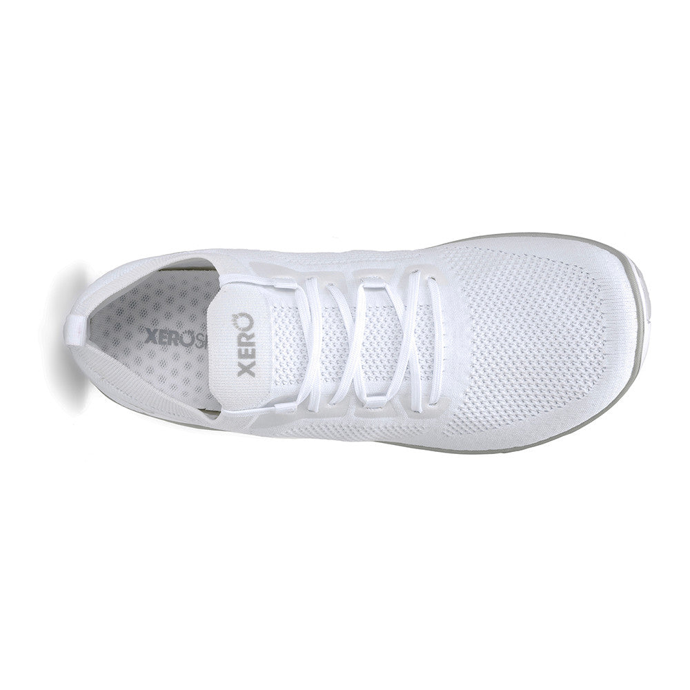 Xero Shoes Nexus Knit Men White, Draufsicht. Sportliche Herren-Sneaker und Barfußschuhe in unserem Onlineshop.