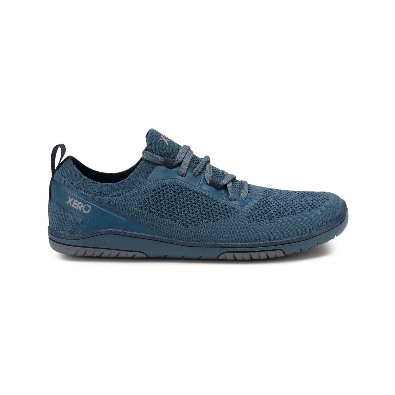 Xero Shoes Nexus Knit Sneaker in Orion Blue für Damen, rechte Seitenansicht, atmungsaktiv und flexibel, ideal für unseren Onlineshop für Barfußschuhe.