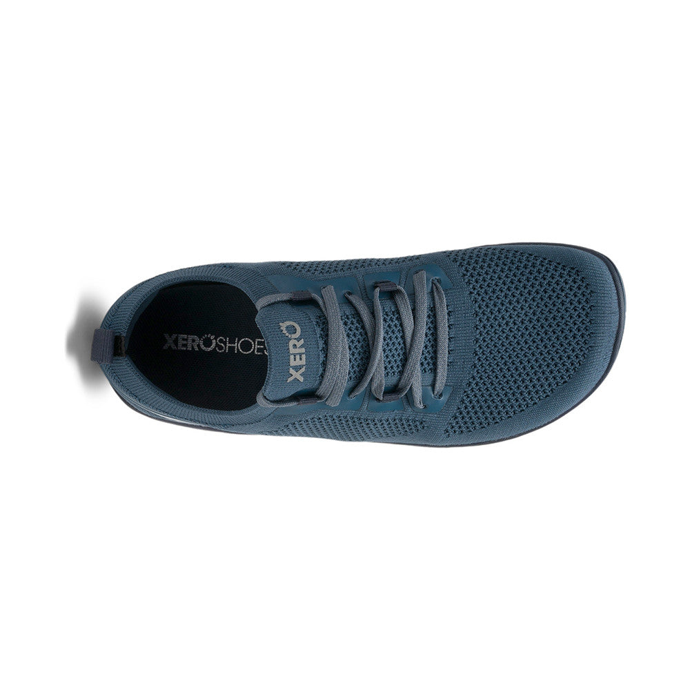 Xero Shoes Nexus Knit Sneaker in Orion Blue für Damen, top Ansicht, atmungsaktiv und flexibel, ideal für unseren Onlineshop für Barfußschuhe.