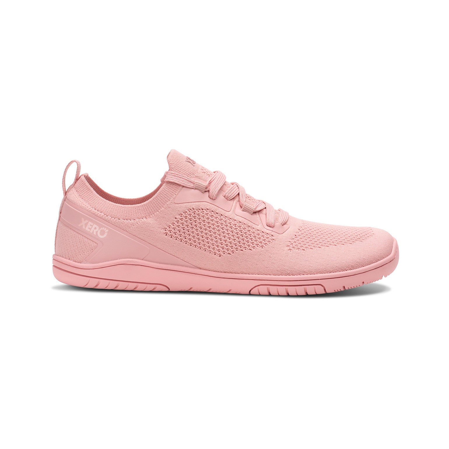 Xero Shoes Nexus Knit Sneaker in Pink Sand für Damen, rechte Seitenansicht, atmungsaktiv und flexibel, ideal für unseren Onlineshop für Barfußschuhe.