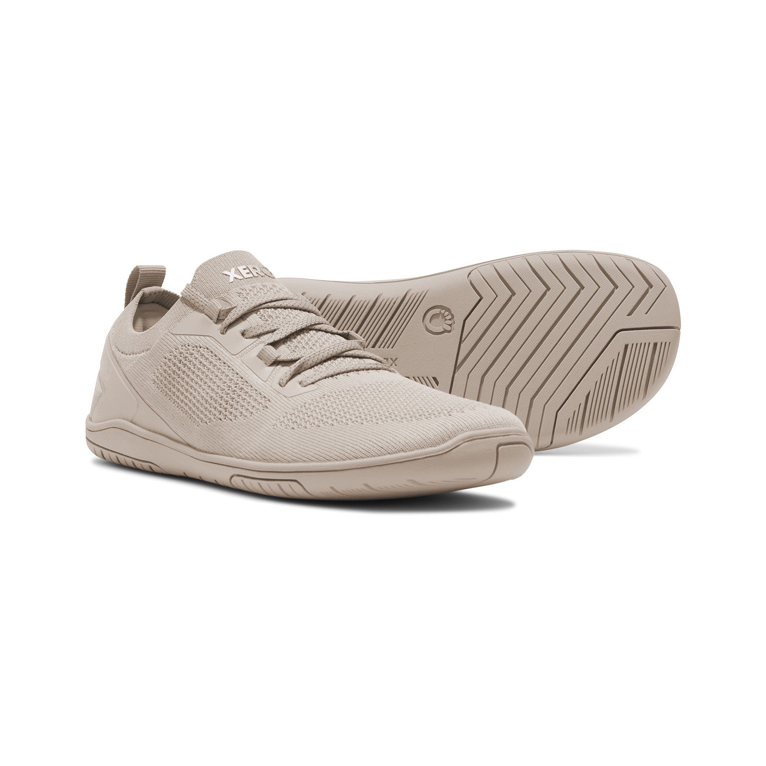 Xero Shoes Nexus Knit Sneaker in Silver Lining für Damen, minimalistisch und atmungsaktiv, ideal für Alltag und Sport im Onlineshop für Barfußschuhe.