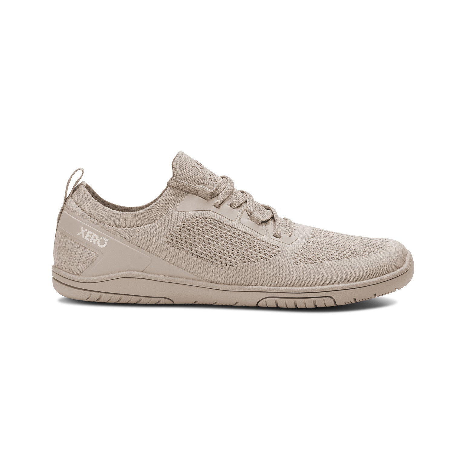 Xero Shoes Nexus Knit Sneaker in Silver Lining für Damen, rechte Seitenansicht, atmungsaktiv und flexibel, ideal für unseren Onlineshop für Barfußschuhe.