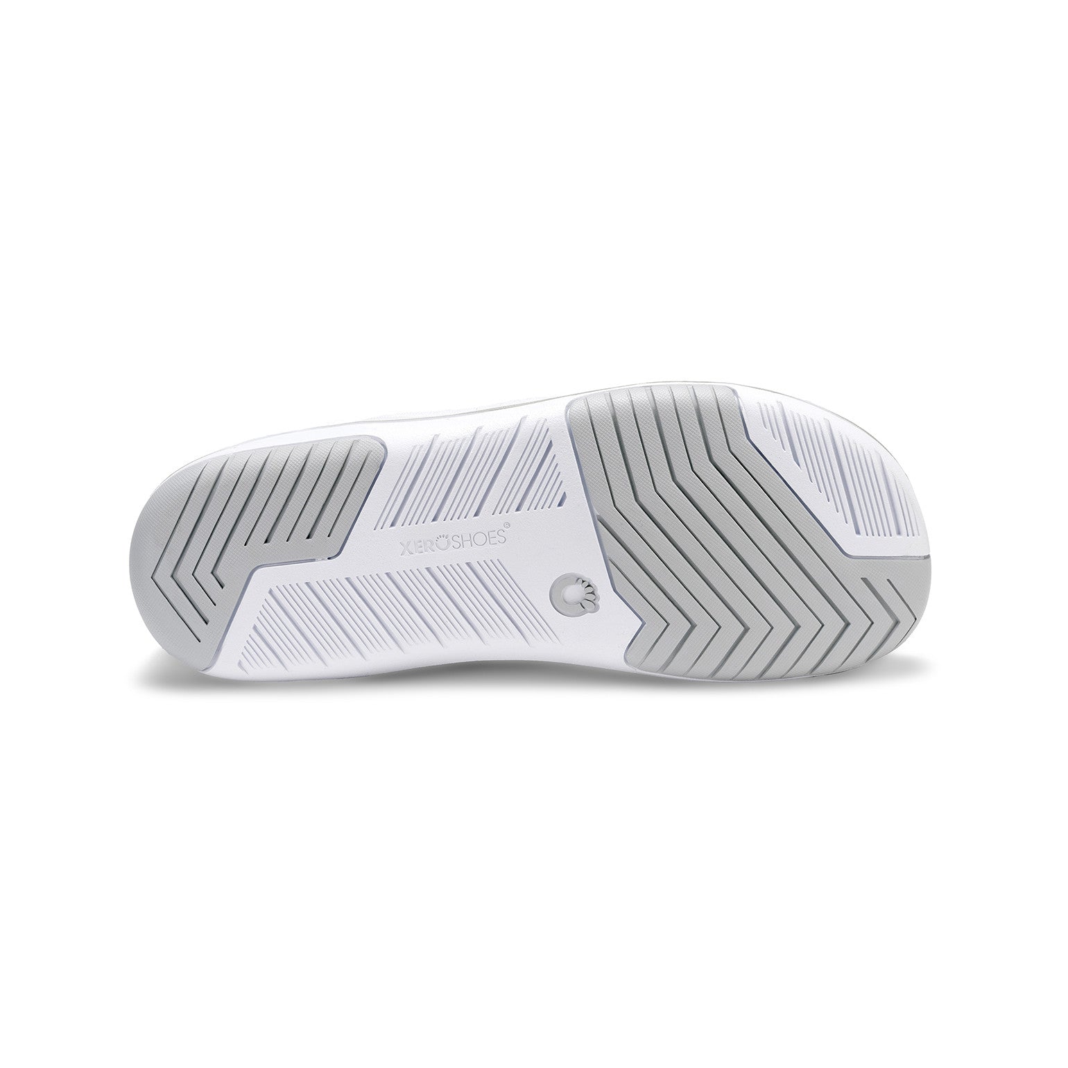 Xero Shoes Nexus Knit Sneaker in Weiß für Damen, Unteransicht, flexibel und atmungsaktiv, ideal für unseren Onlineshop für Barfußschuhe.