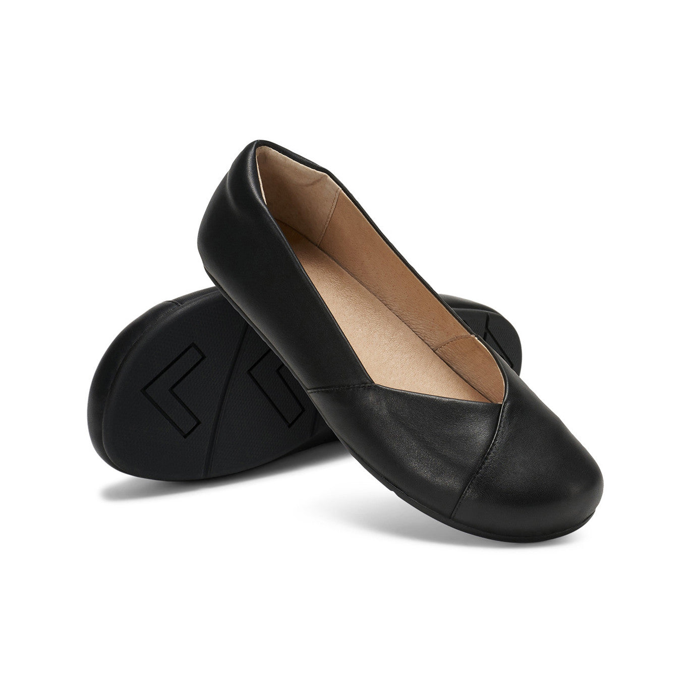 Xero Shoes Phoenix Leather Damen Barfußschuhe in glattem schwarzen Leder als elegante Ballerinas im Onlineshop für Barfußschuhe