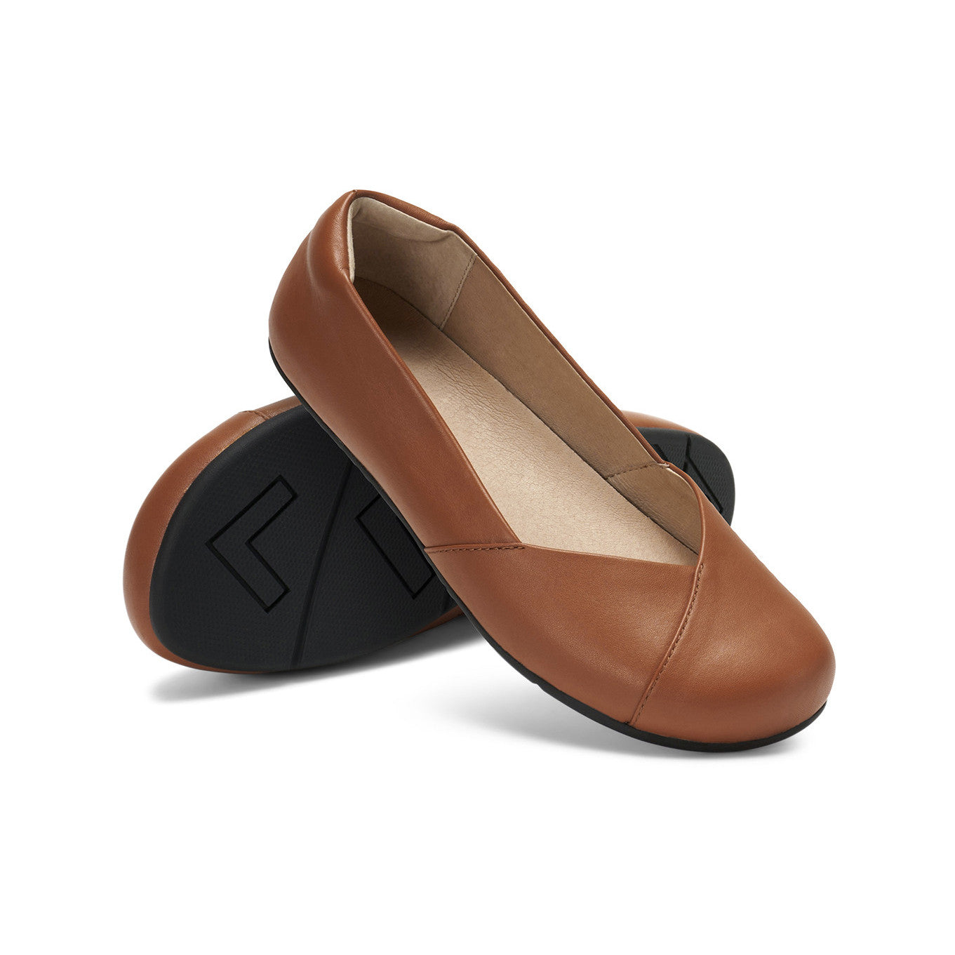 Xero Shoes Phoenix Leather Damen Barfußschuhe in glattem Braun als Ballerinas im Onlineshop für Barfußschuhe