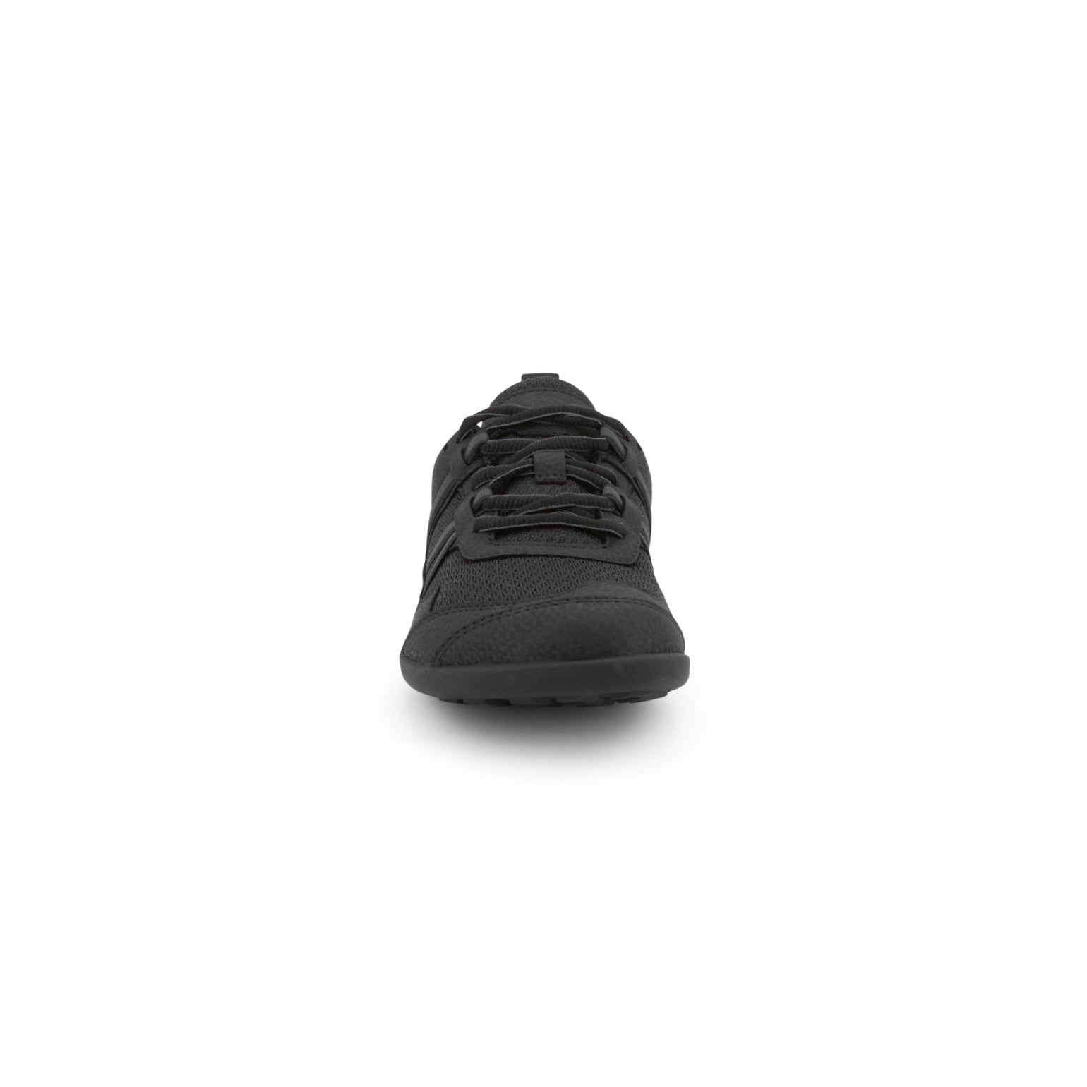Vorderansicht der Xero Shoes Prio Barfußschuhe für Kinder in Schwarz aus unserem Onlineshop für Barfußschuhe