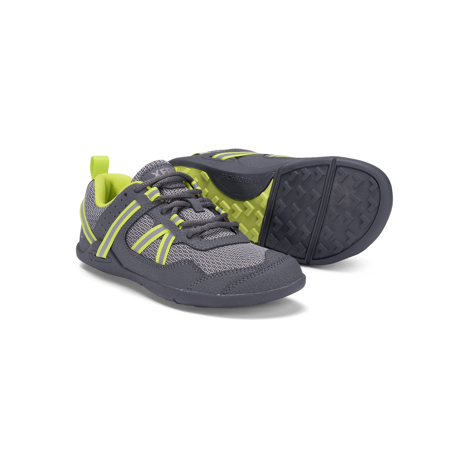 Xero Shoes Prio Barfußschuhe für Kinder in Gray Lime, flexibel und bequem im Onlineshop für Barfußschuhe erhältlich