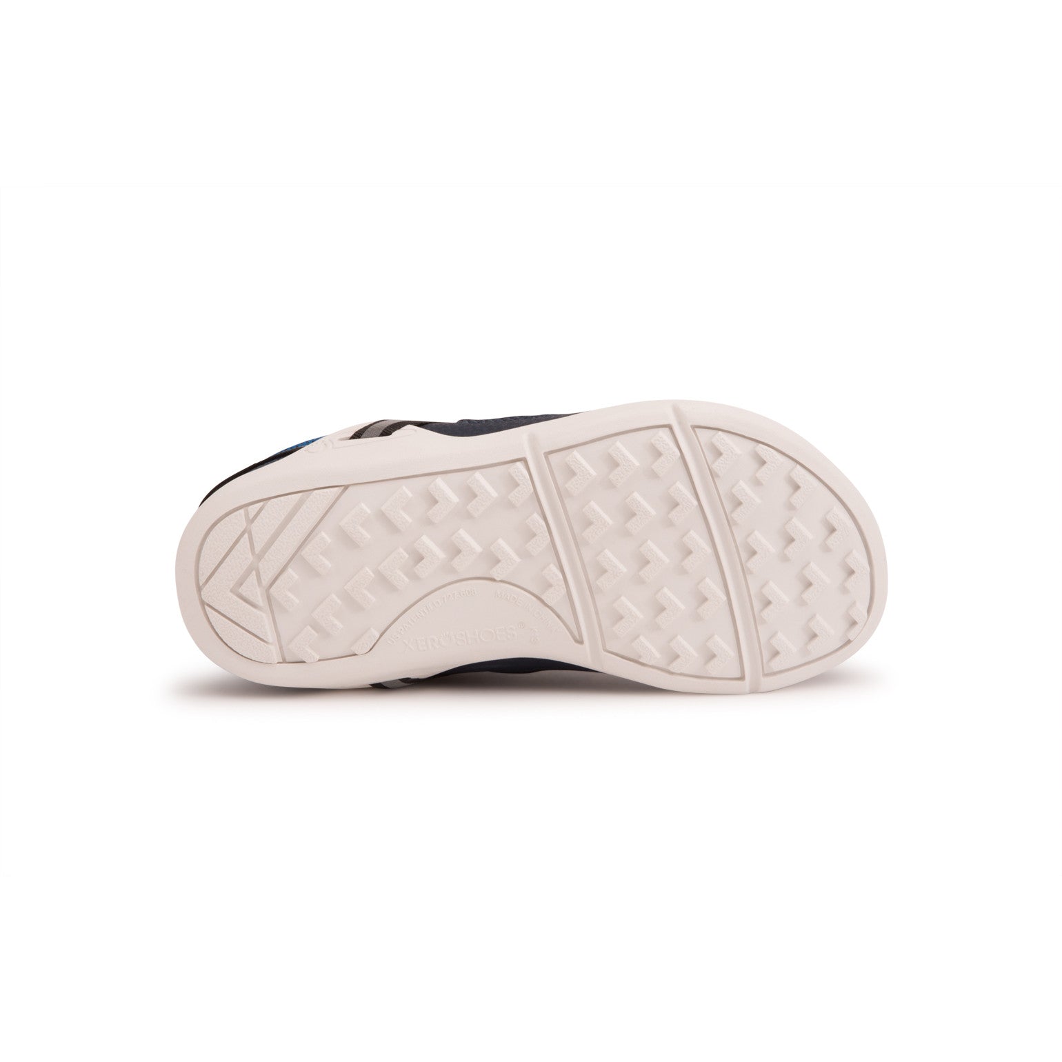 Sohlenansicht der Xero Shoes Prio Barfußschuhe für Kinder in Mykonos Blue im Onlineshop für Barfußschuhe