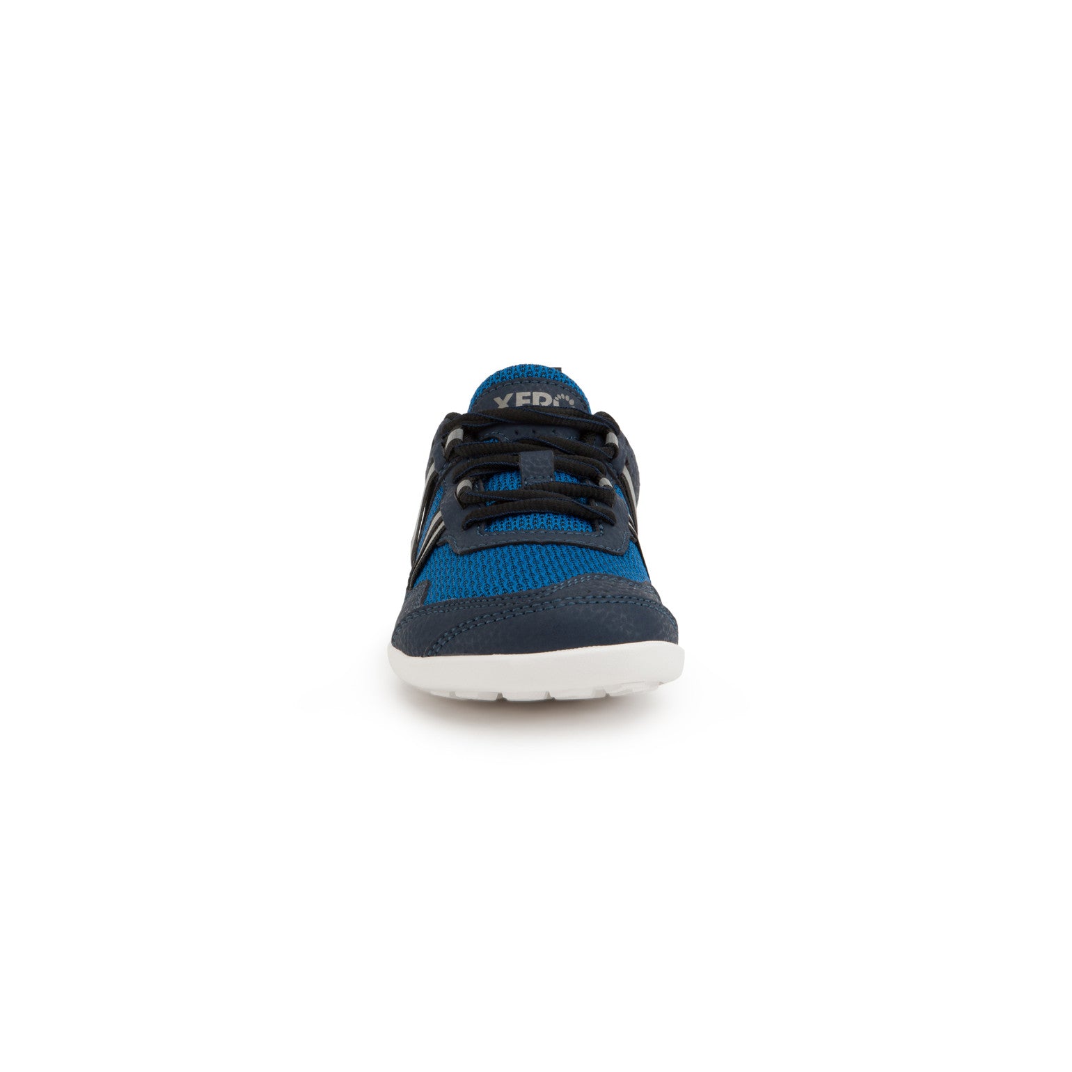 Vorderansicht der Xero Shoes Prio Barfußschuhe für Kinder in Mykonos Blue, erhältlich im Onlineshop für Barfußschuhe