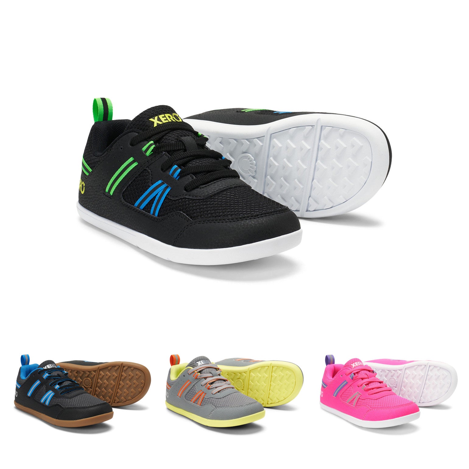 Barfußschuhe Xero Shoes Prio Youth, vielseitige Kinderschuhe in verschiedenen Farben, Hauptansicht, erhältlich in unserem Onlineshop.