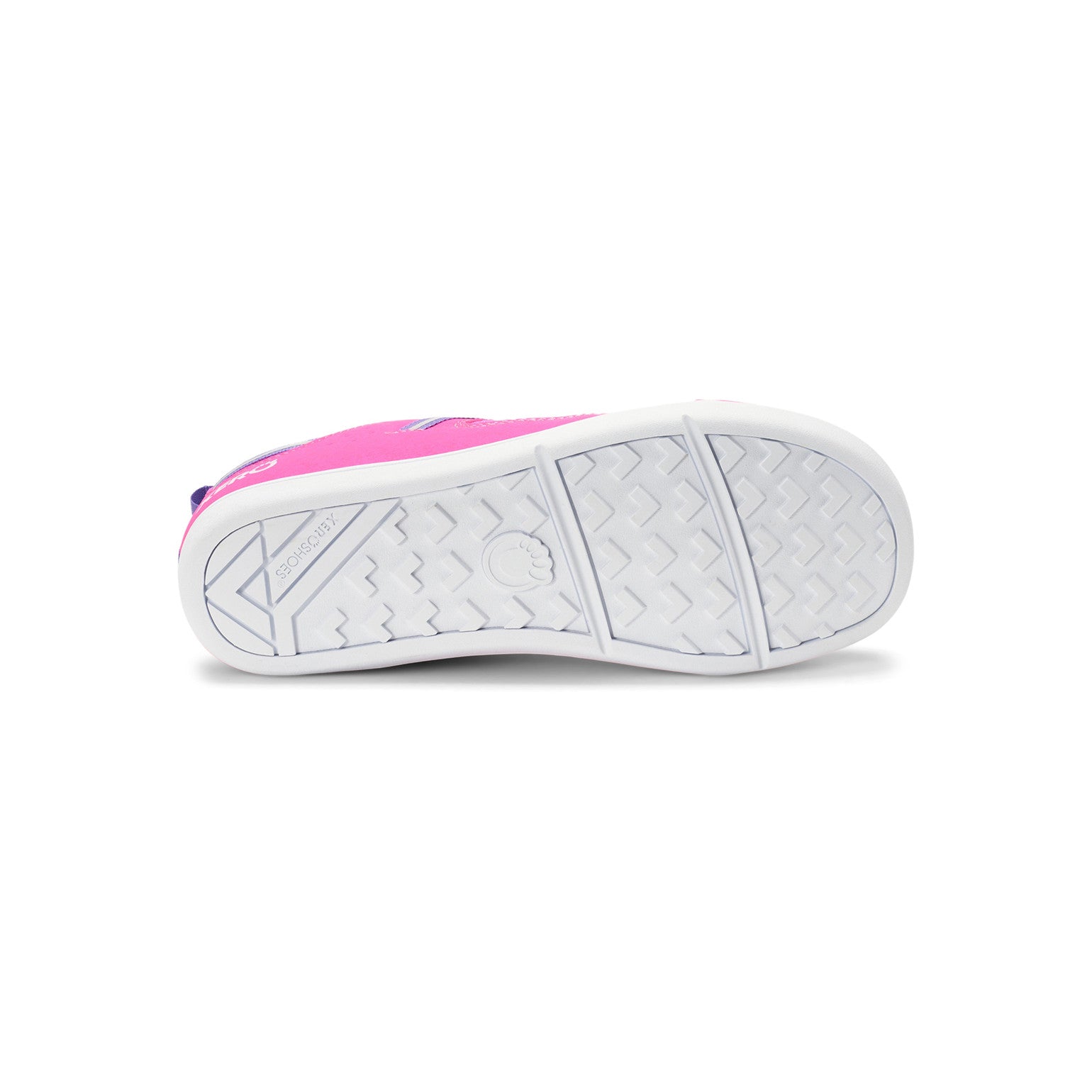 Die Xero Shoes Prio Youth in Pink als flexible Barfußschuhe für Kinder, Ansicht der Sohle, im Onlineshop für Barfußschuhe.